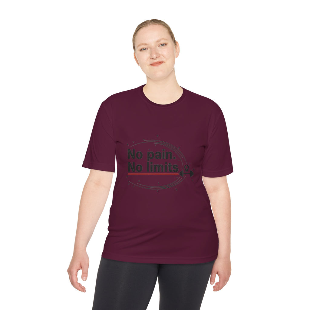 No Pain No Limits Athletic Tee — Motivational Workout Shirt