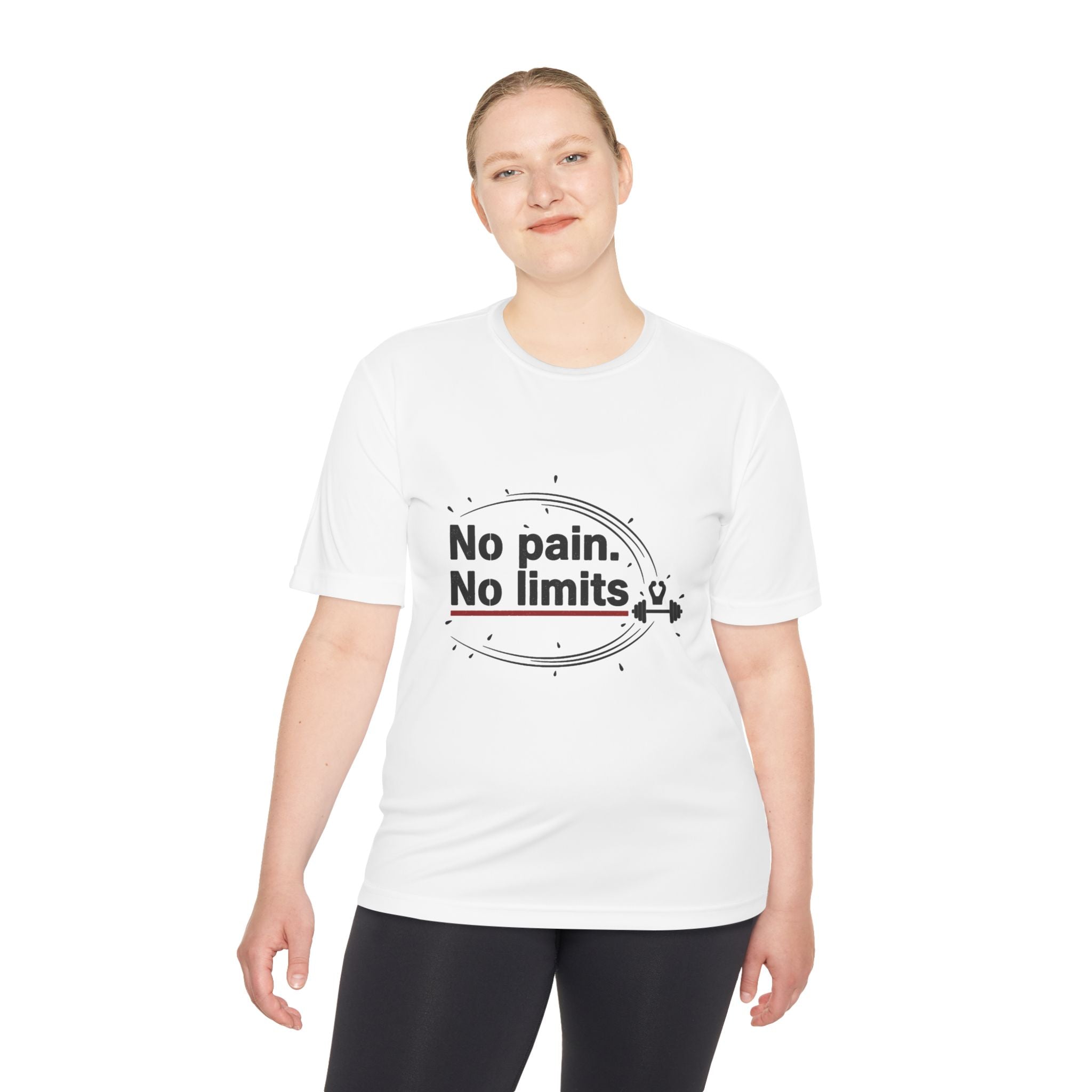 No Pain No Limits Athletic Tee — Motivational Workout Shirt