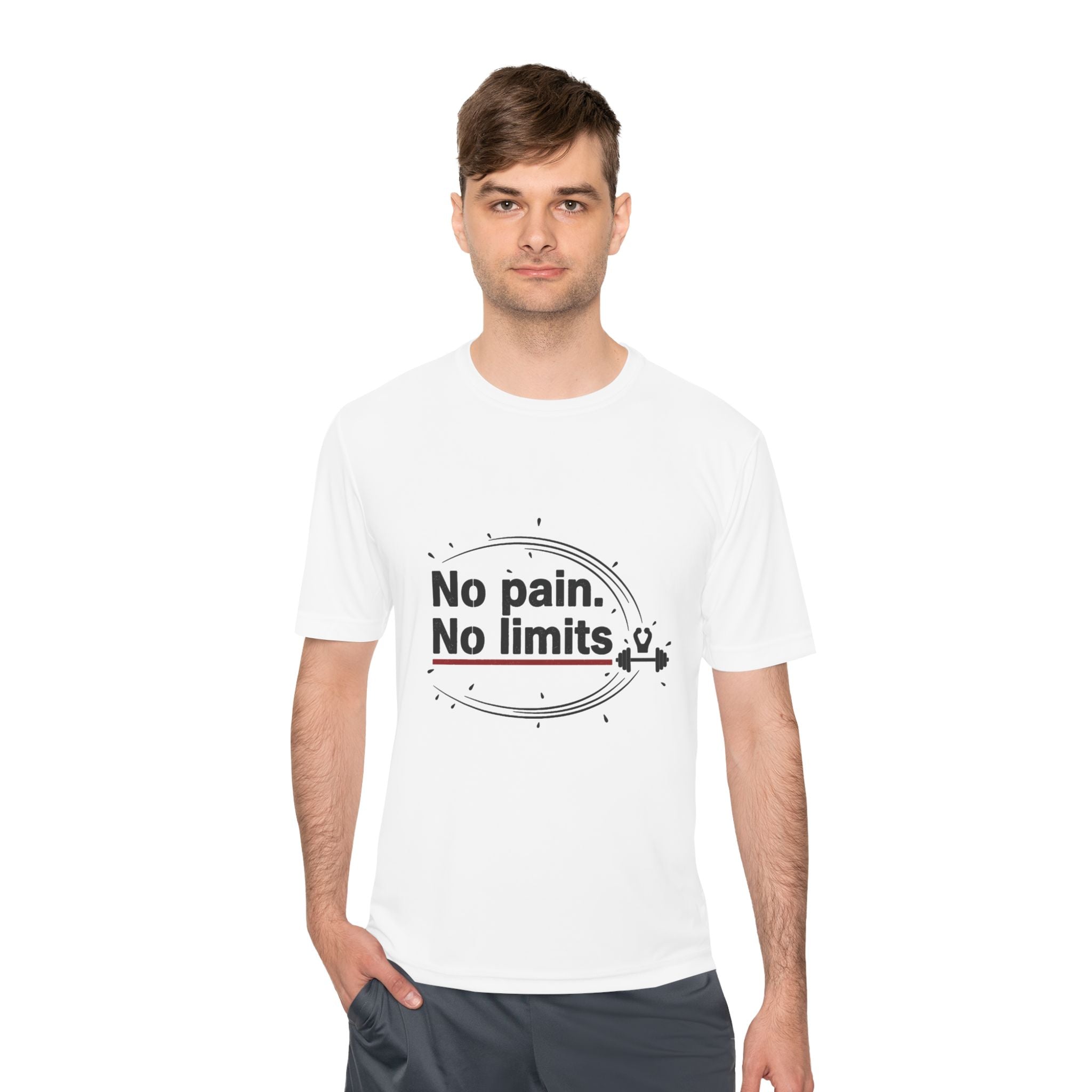 No Pain No Limits Athletic Tee — Motivational Workout Shirt