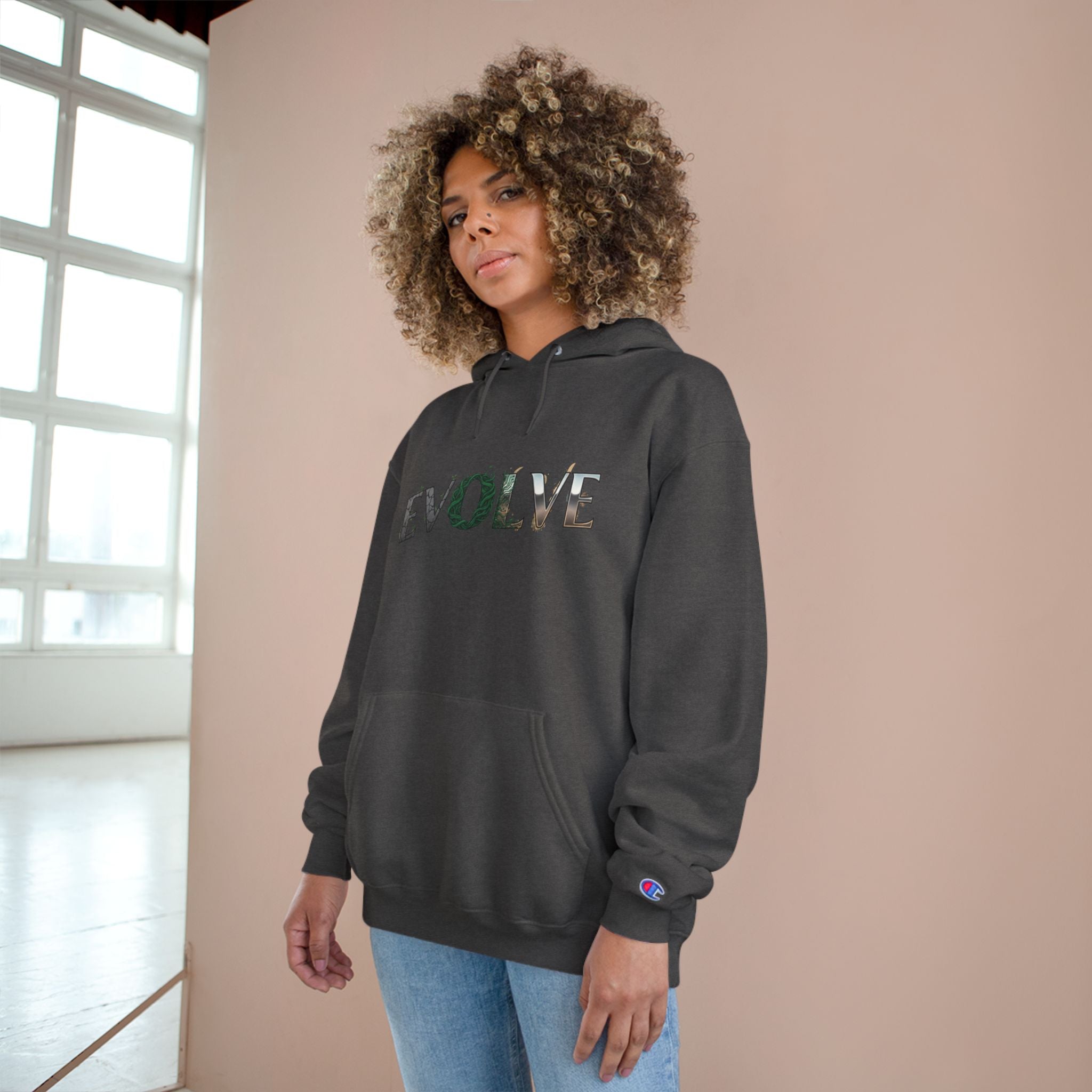 Evolve Graphic Hoodie — Inspirational Urban Champion Sweatshirt