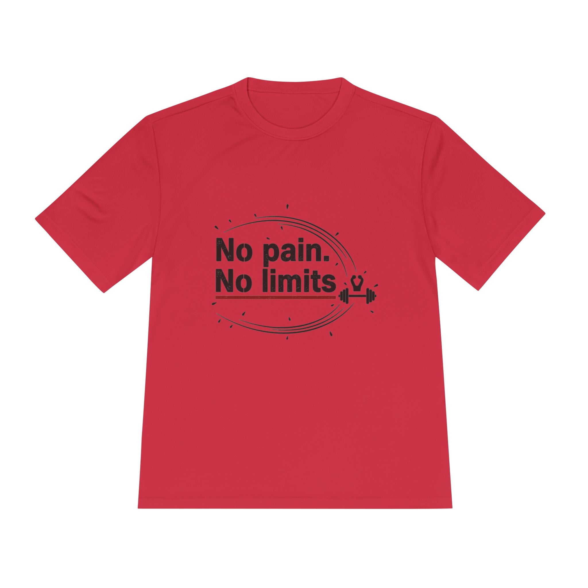 No Pain No Limits Athletic Tee — Motivational Workout Shirt