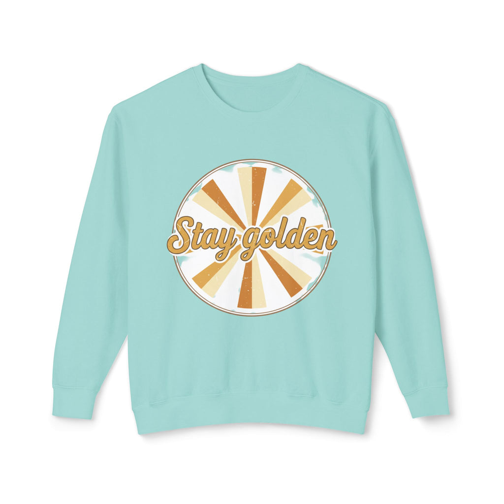 Stay Golden Crewneck Sweatshirt — Retro Sunburst Graphic