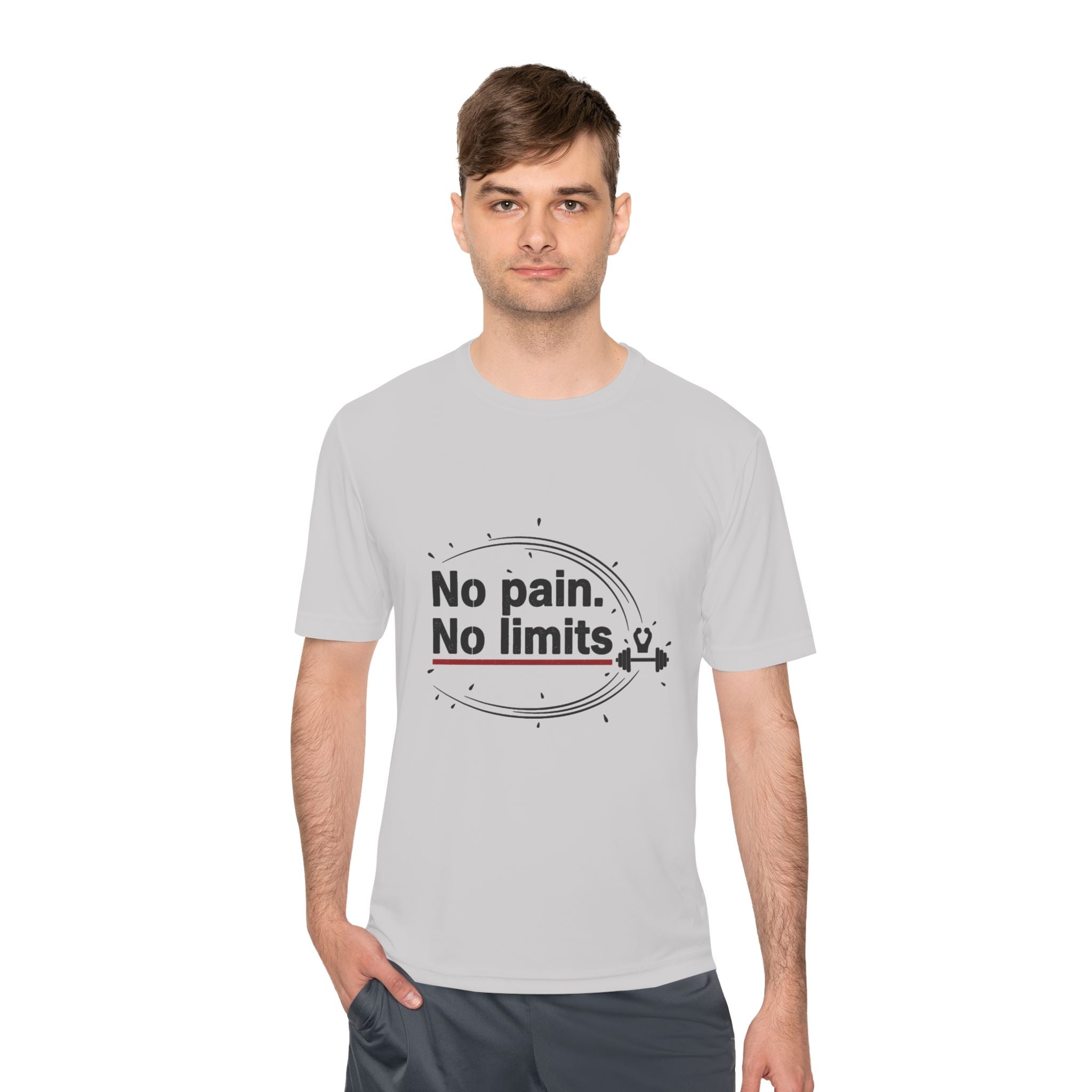No Pain No Limits Athletic Tee — Motivational Workout Shirt