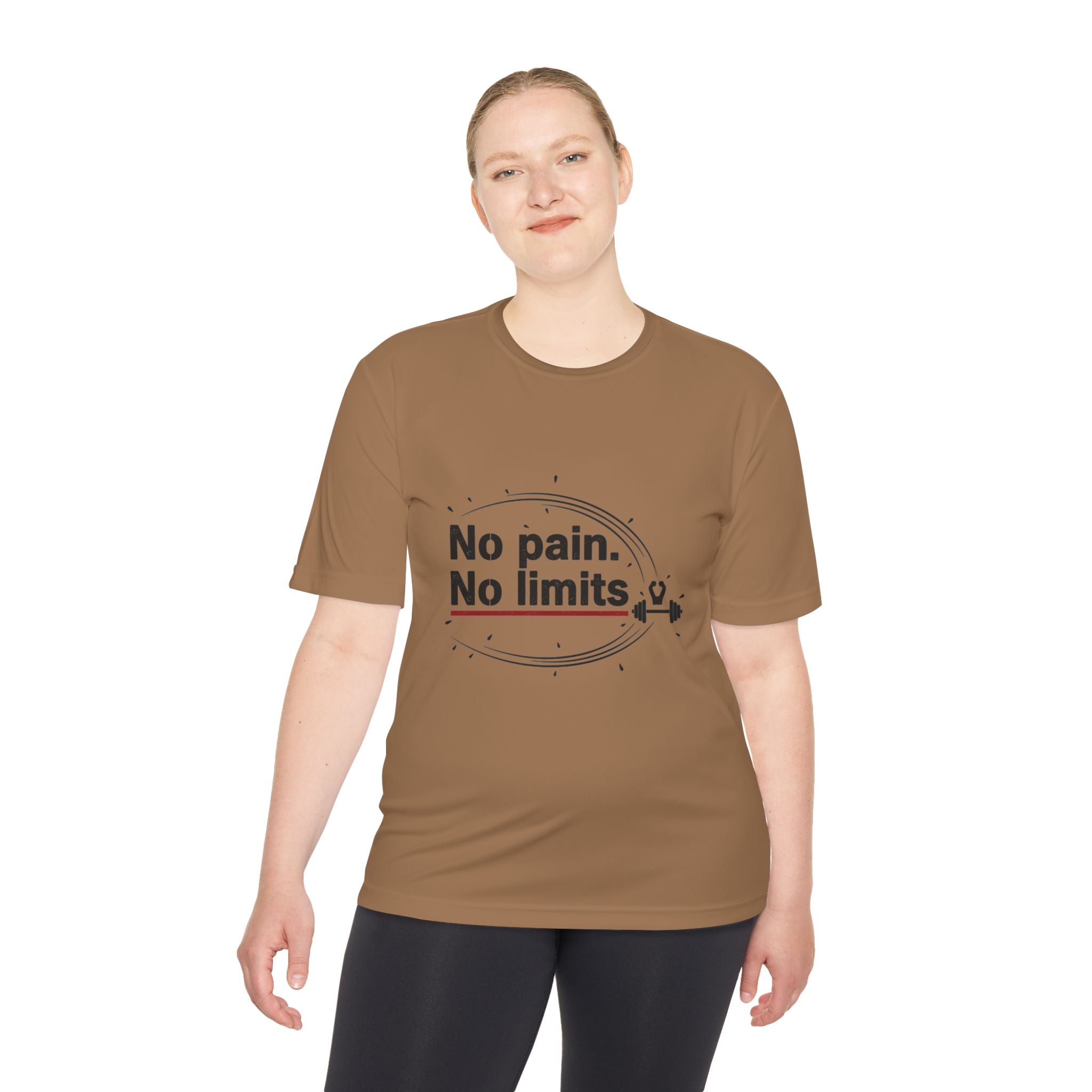 No Pain No Limits Athletic Tee — Motivational Workout Shirt