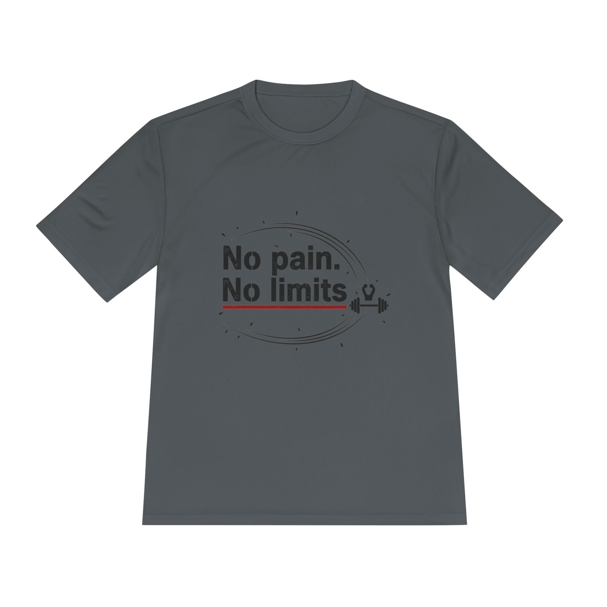 No Pain No Limits Athletic Tee — Motivational Workout Shirt