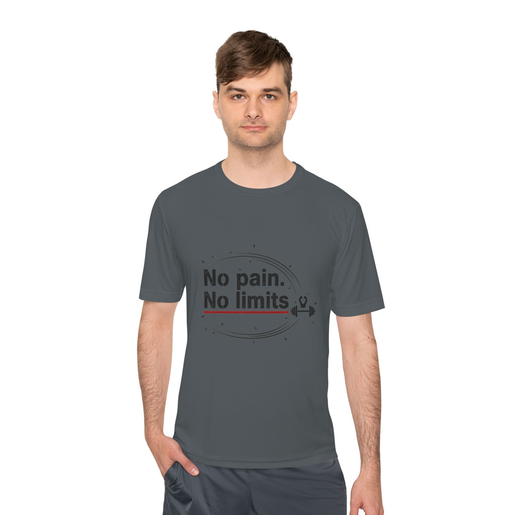 No Pain No Limits Athletic Tee — Motivational Workout Shirt
