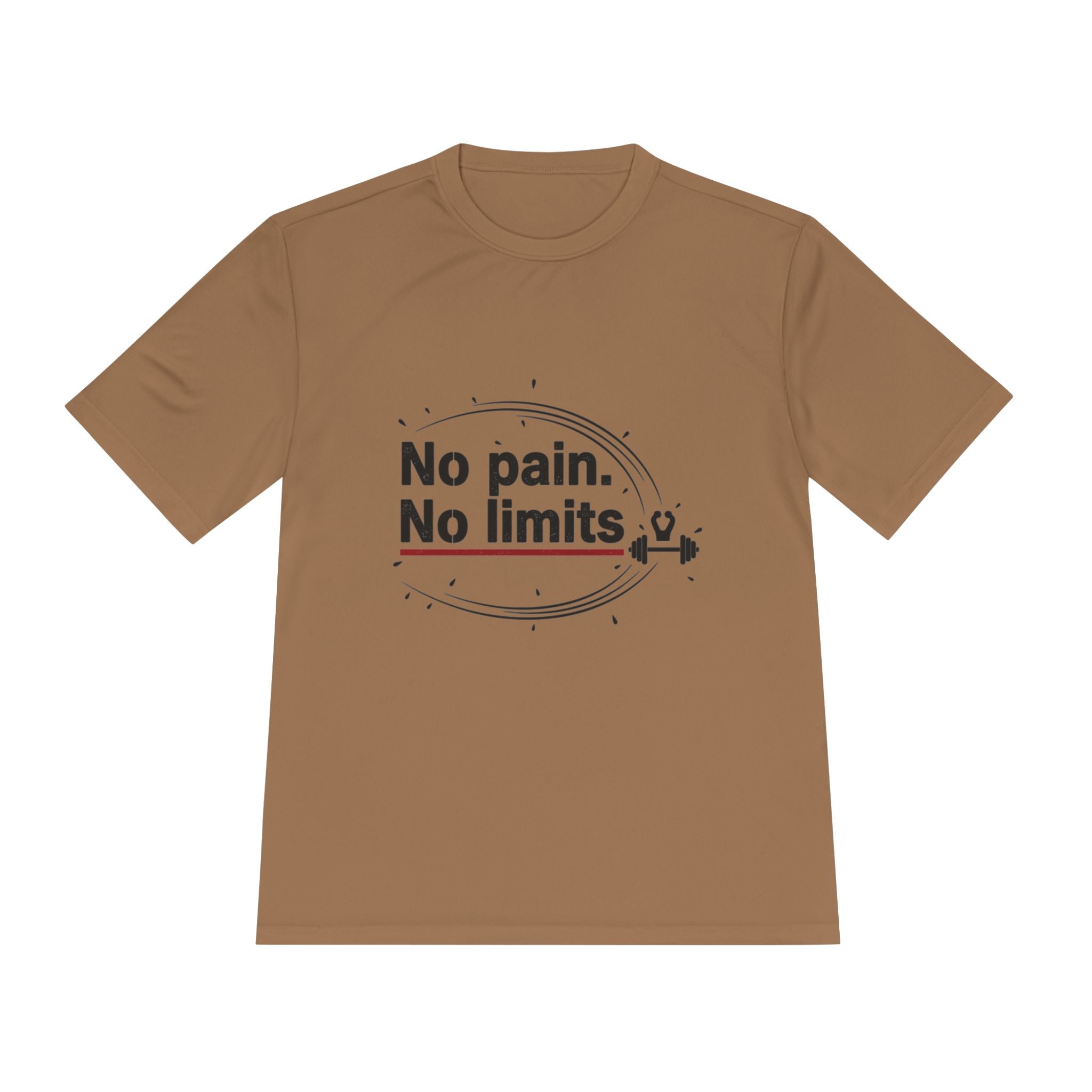No Pain No Limits Athletic Tee — Motivational Workout Shirt