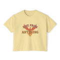 Rise From Anything Boxy Tee — Phoenix Graphic Inspirational Women's Crop T-Shirt