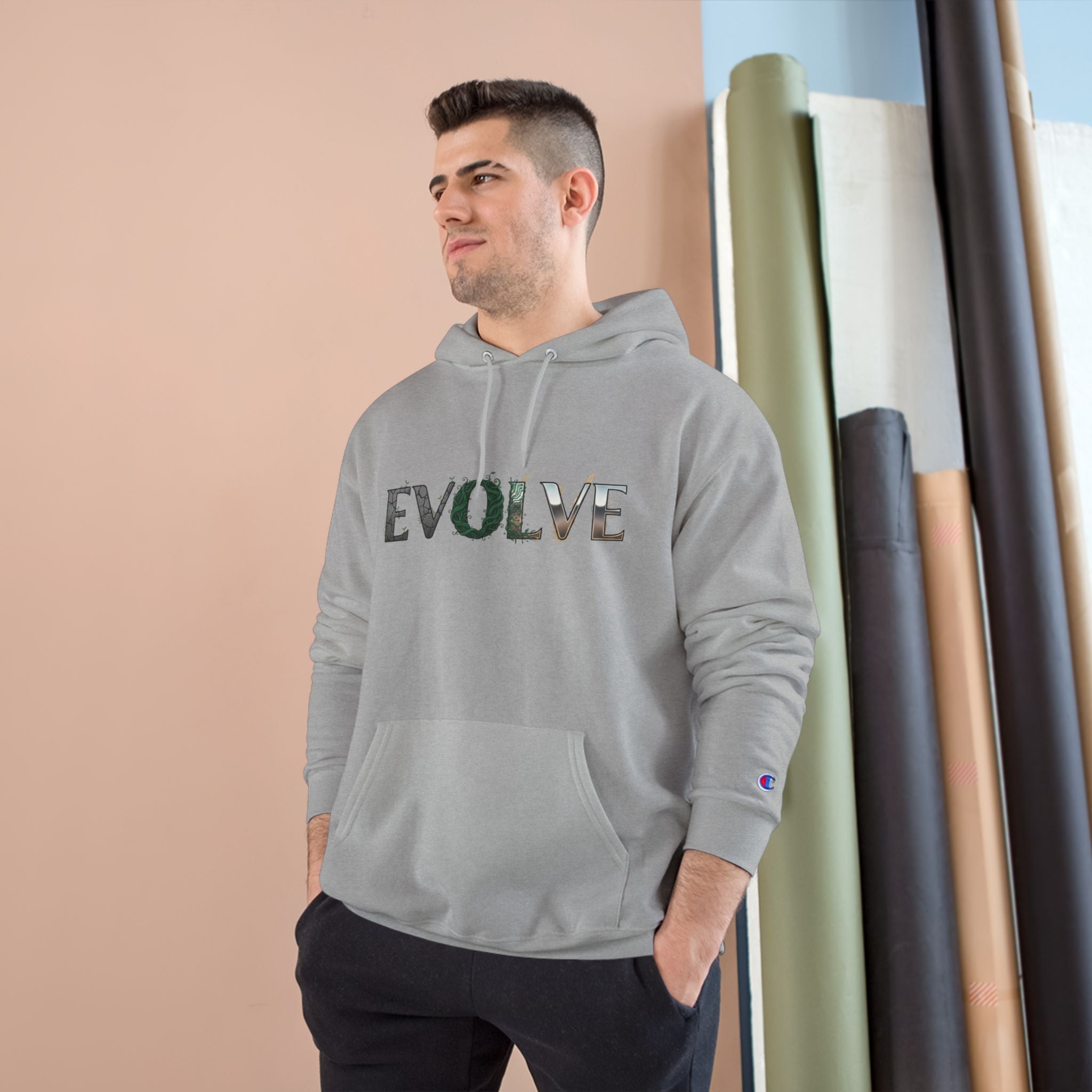 Evolve Graphic Hoodie — Inspirational Urban Champion Sweatshirt