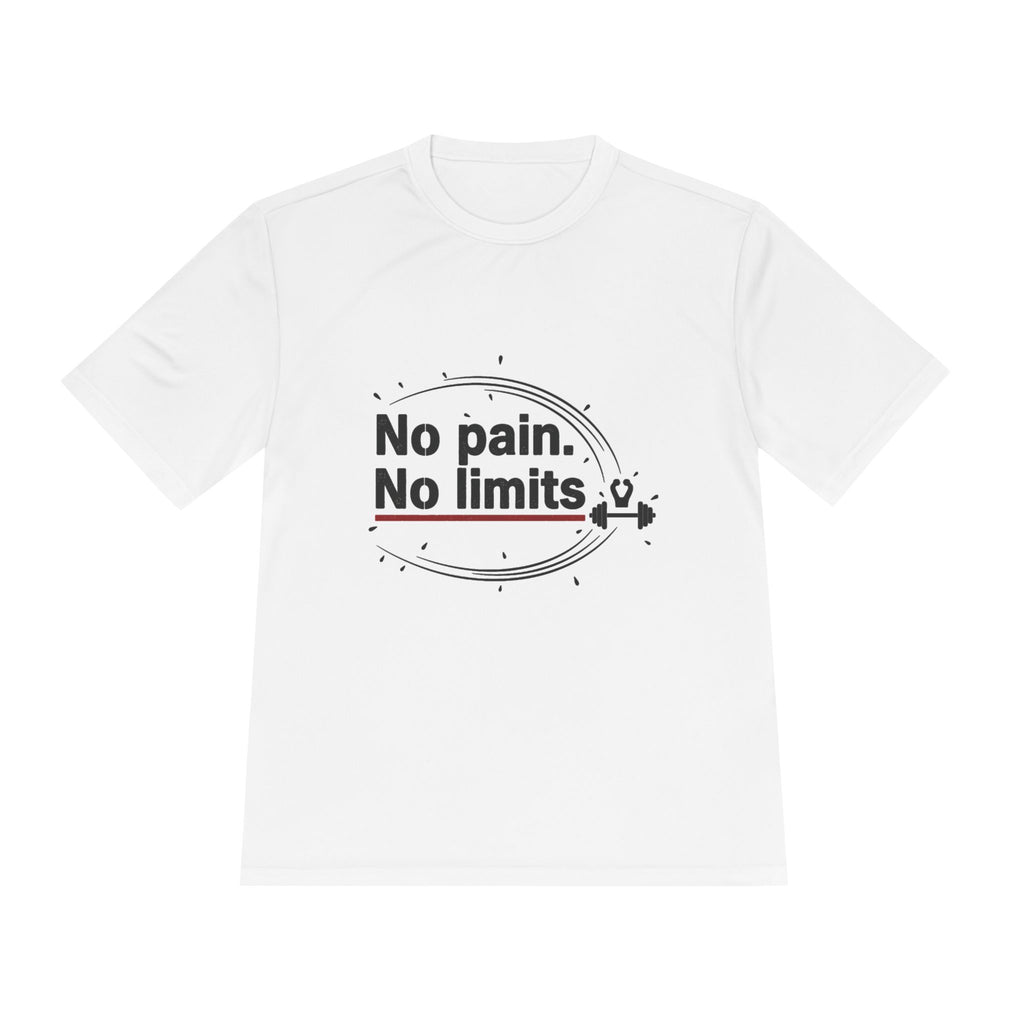 No Pain No Limits Athletic Tee — Motivational Workout Shirt