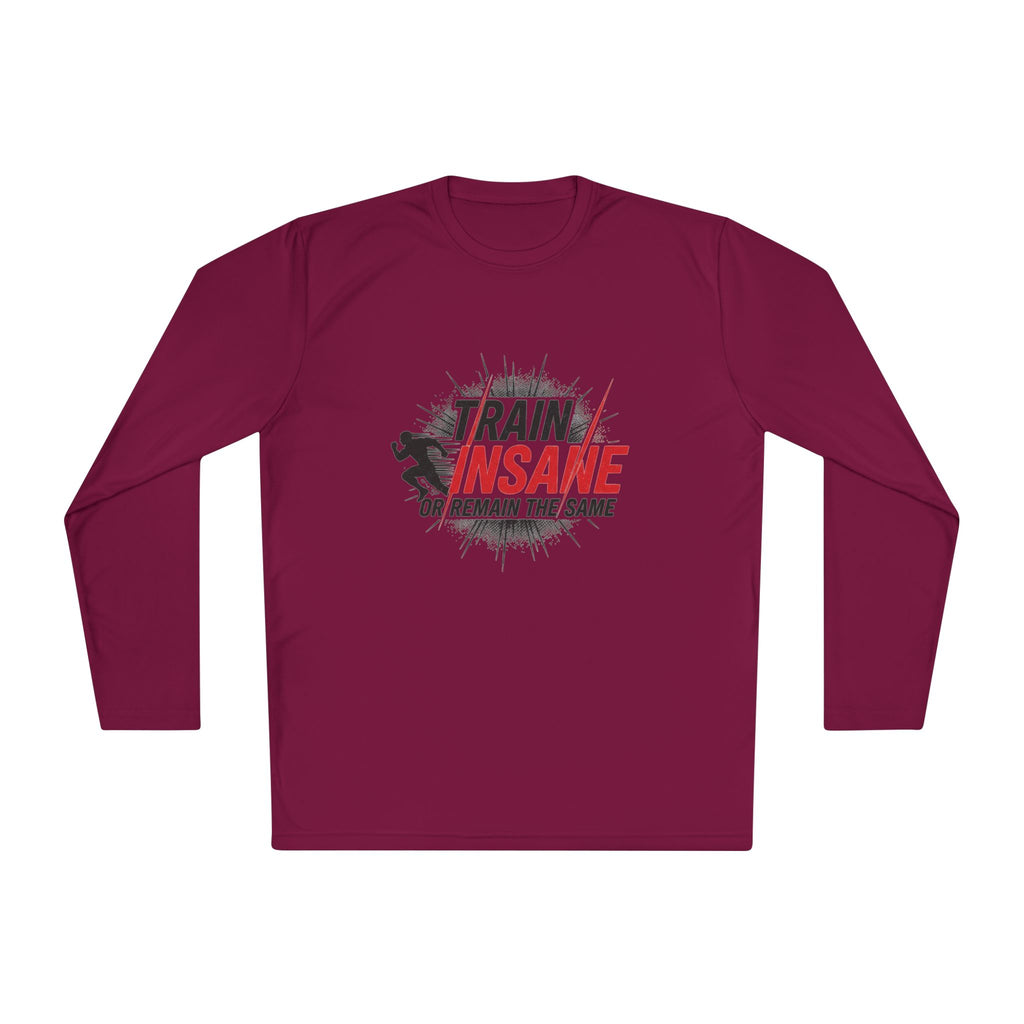 Train Insane Long Sleeve Tee — Motivational Gym Workout Shirt