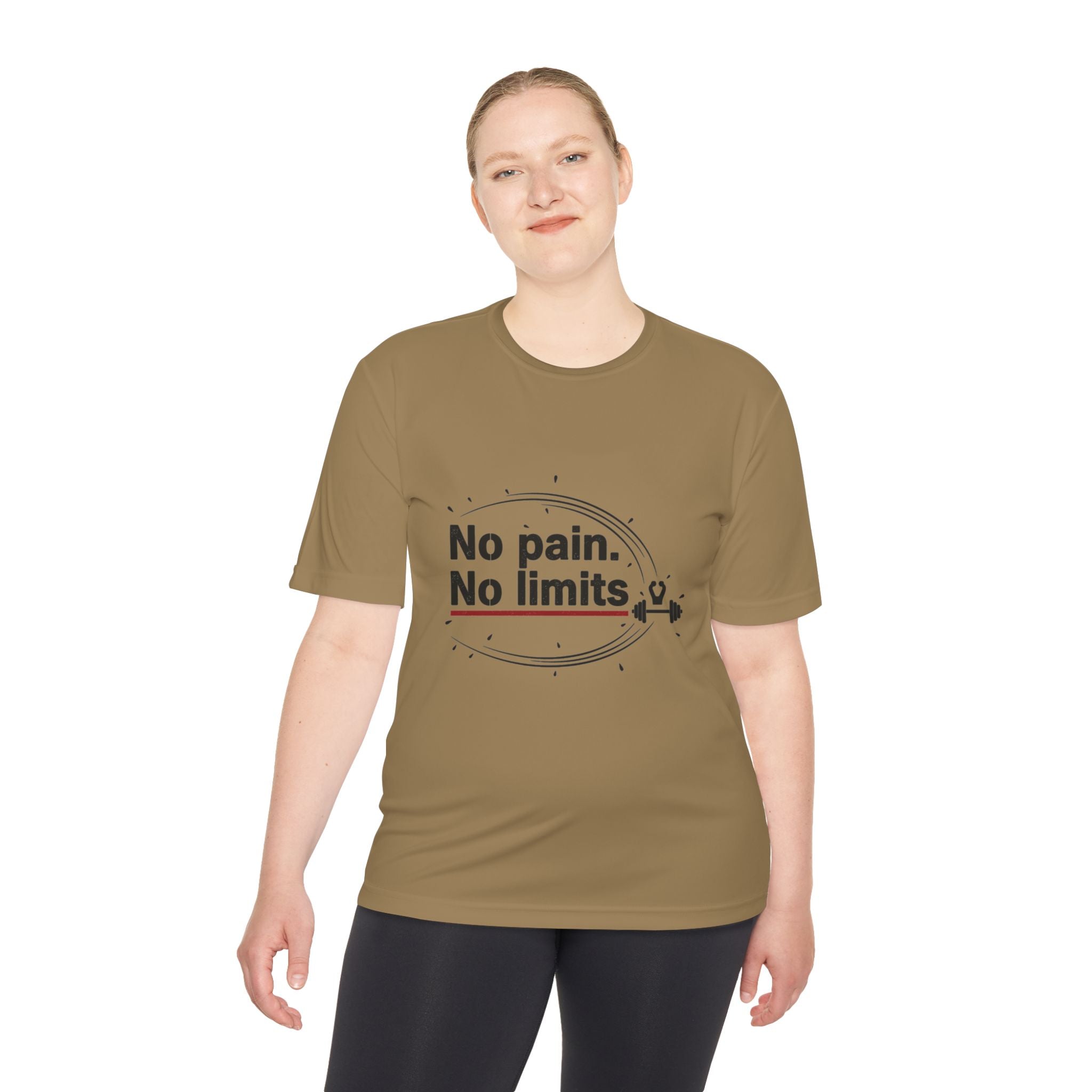 No Pain No Limits Athletic Tee — Motivational Workout Shirt