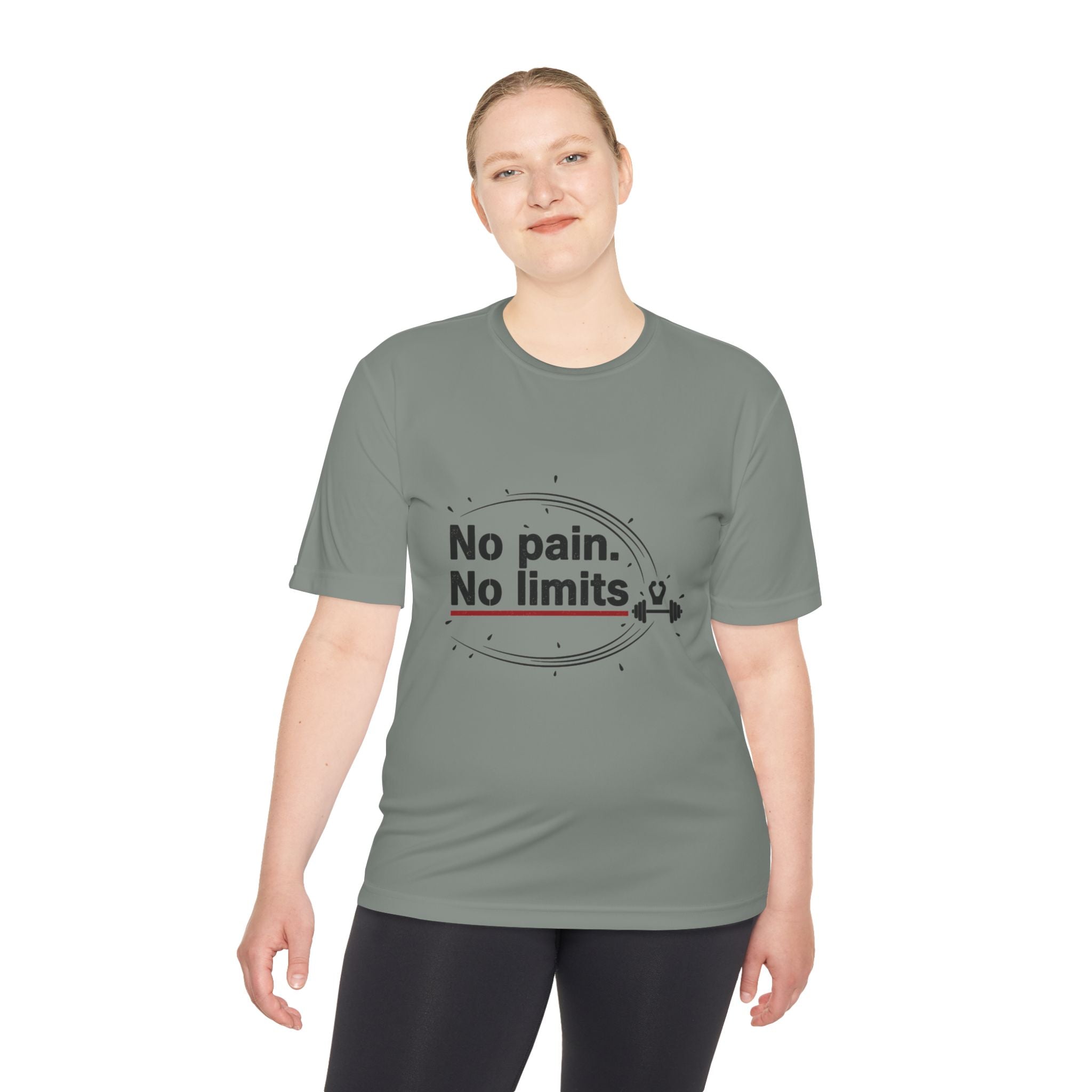 No Pain No Limits Athletic Tee — Motivational Workout Shirt