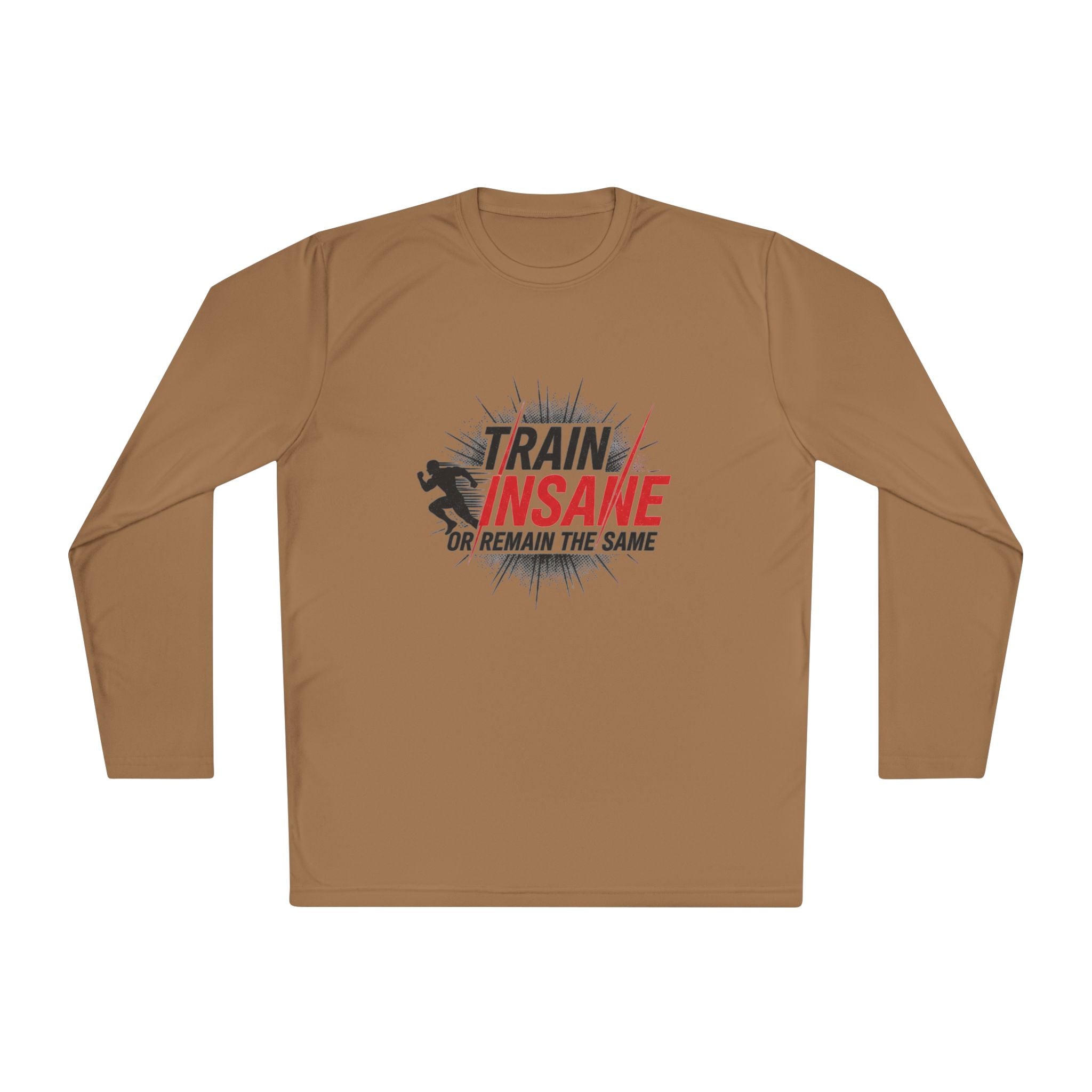 Train Insane Long Sleeve Tee — Motivational Gym Workout Shirt