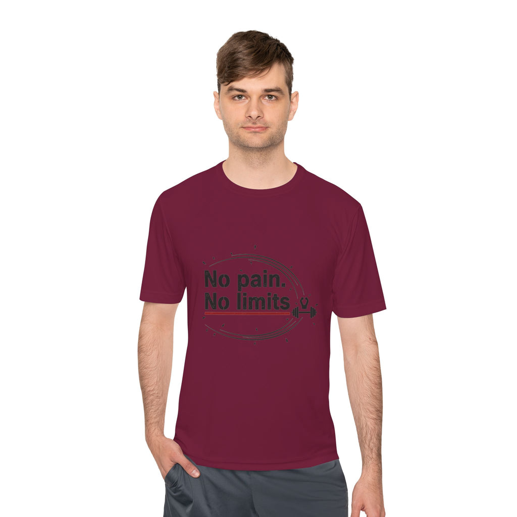 No Pain No Limits Athletic Tee — Motivational Workout Shirt