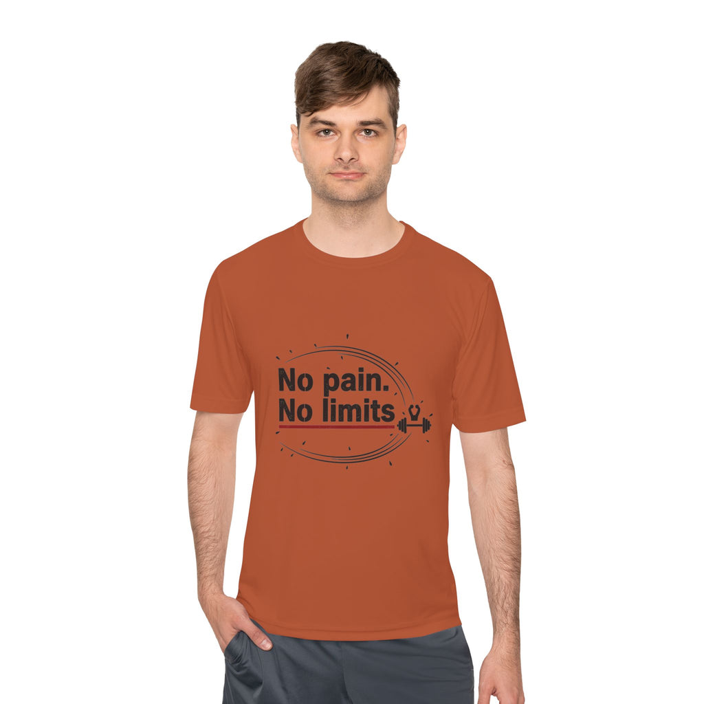 No Pain No Limits Athletic Tee — Motivational Workout Shirt