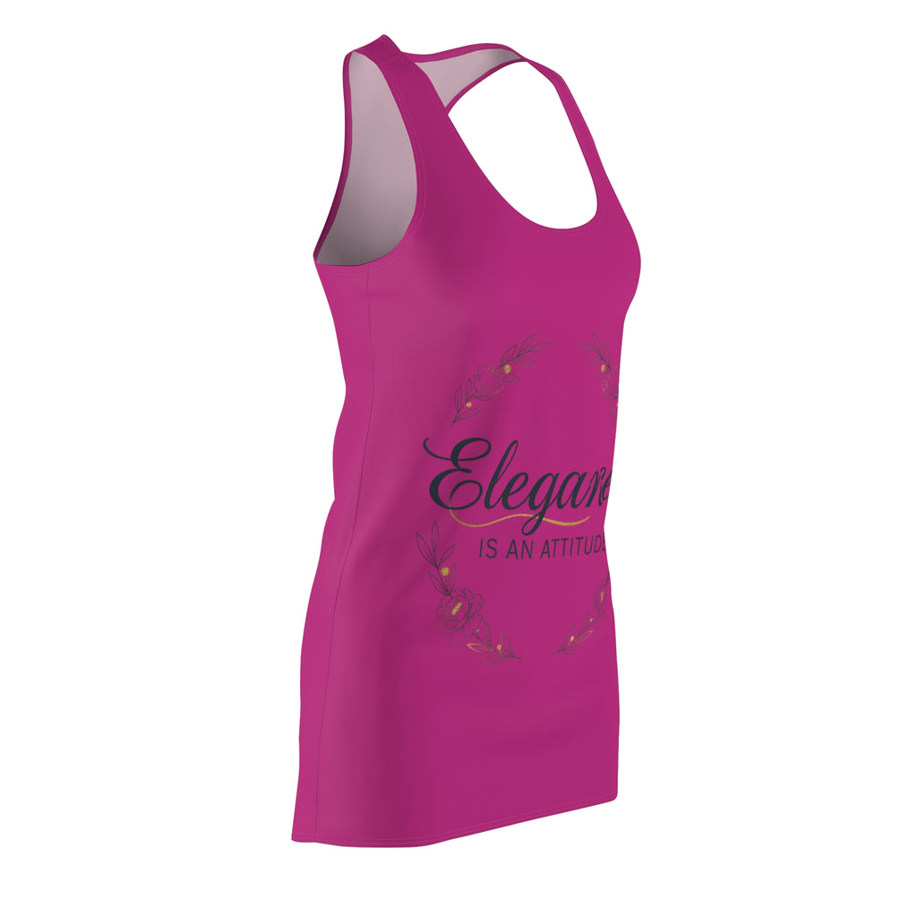 Elegance Is An Attitude Racerback Dress — Women's Floral Graphic Dress