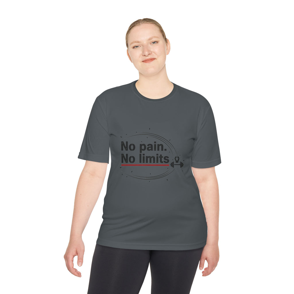 No Pain No Limits Athletic Tee — Motivational Workout Shirt