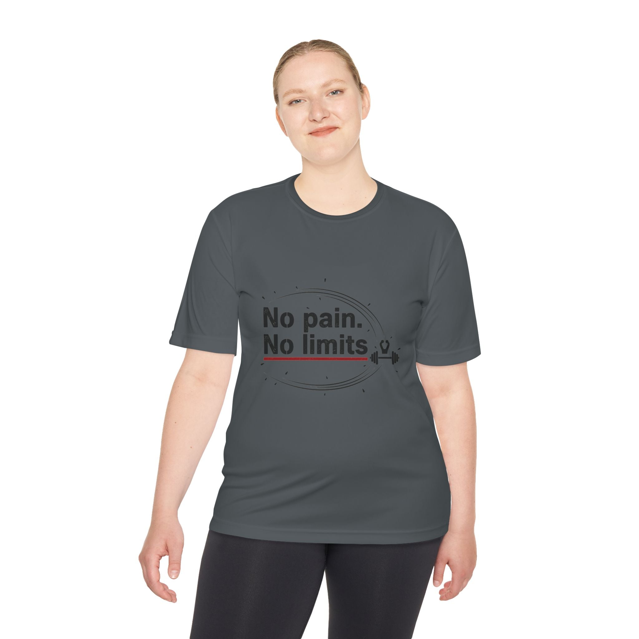 No Pain No Limits Athletic Tee — Motivational Workout Shirt