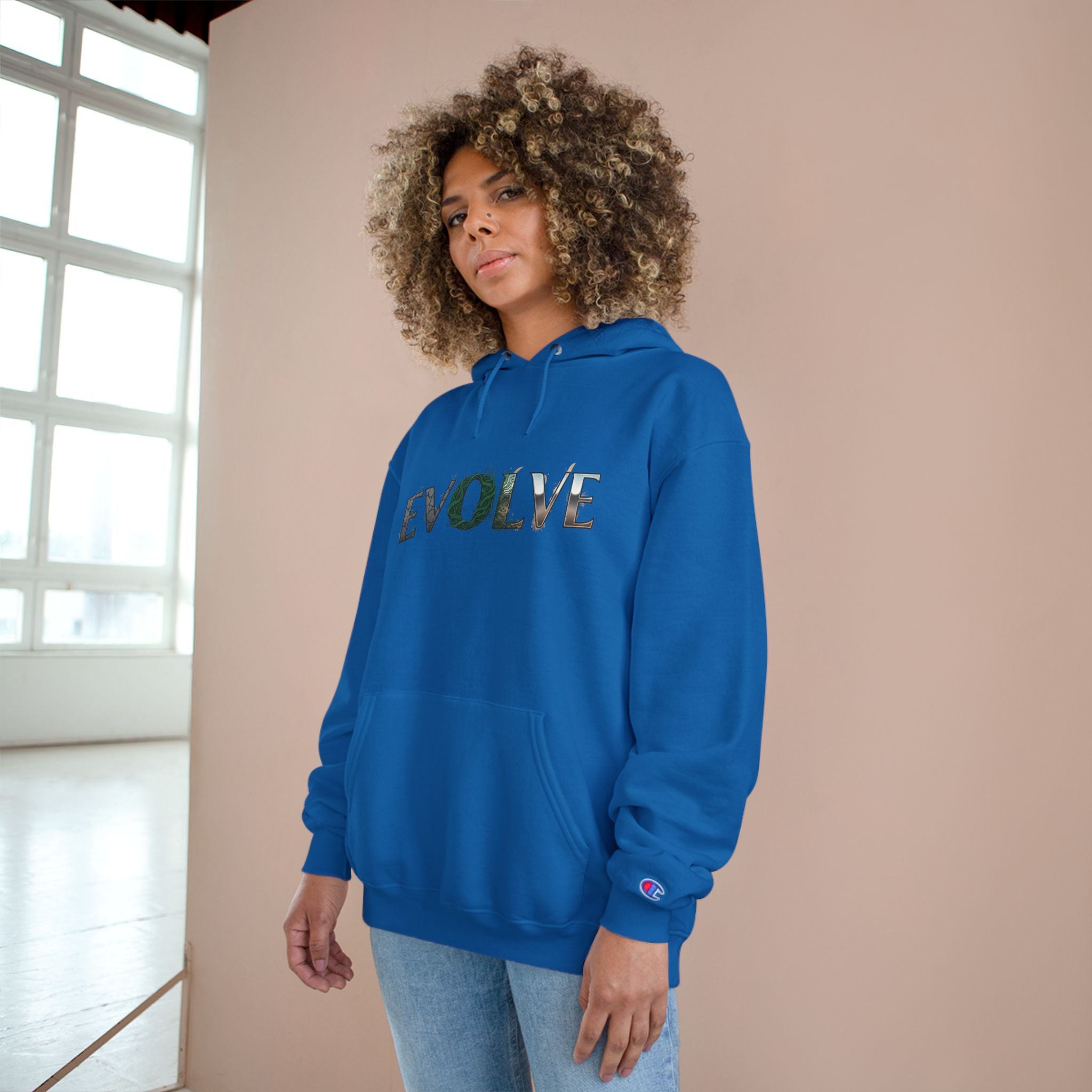Evolve Graphic Hoodie — Inspirational Urban Champion Sweatshirt