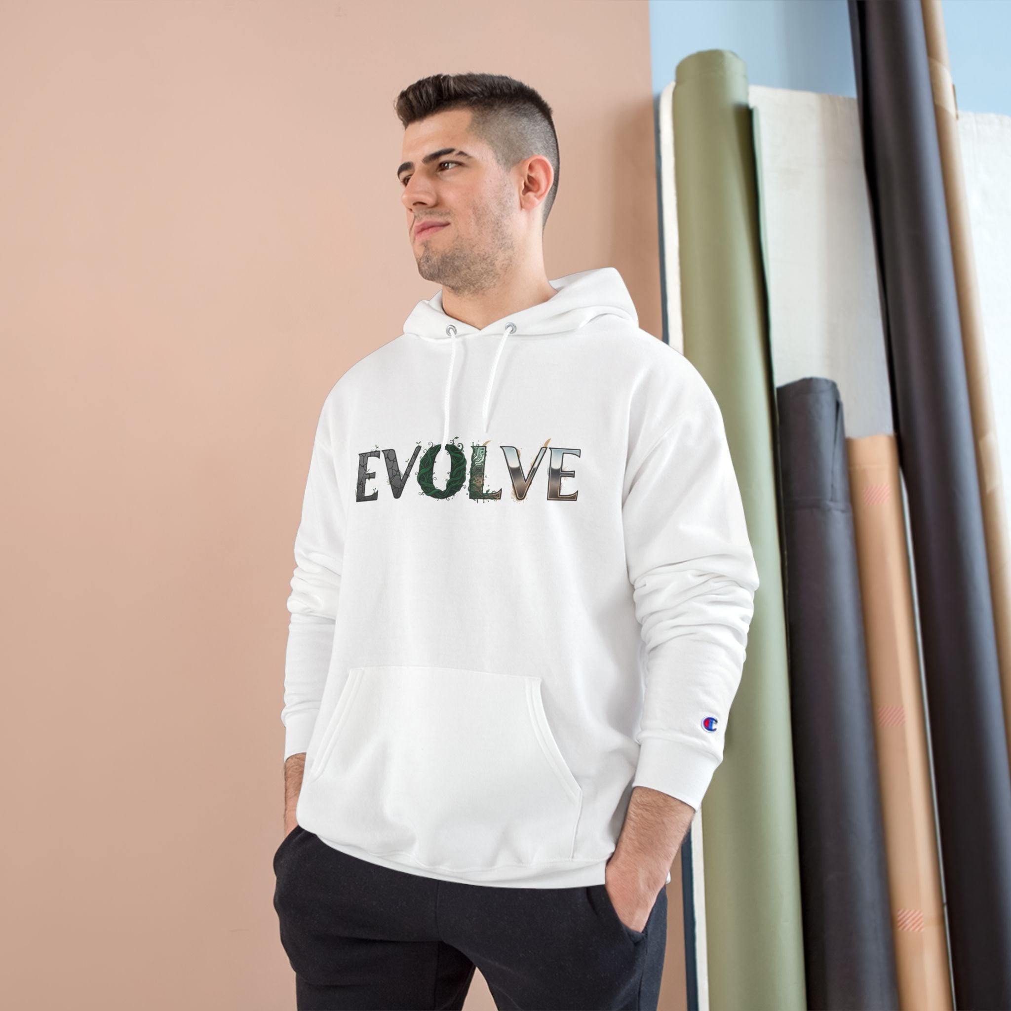 Evolve Graphic Hoodie — Inspirational Urban Champion Sweatshirt