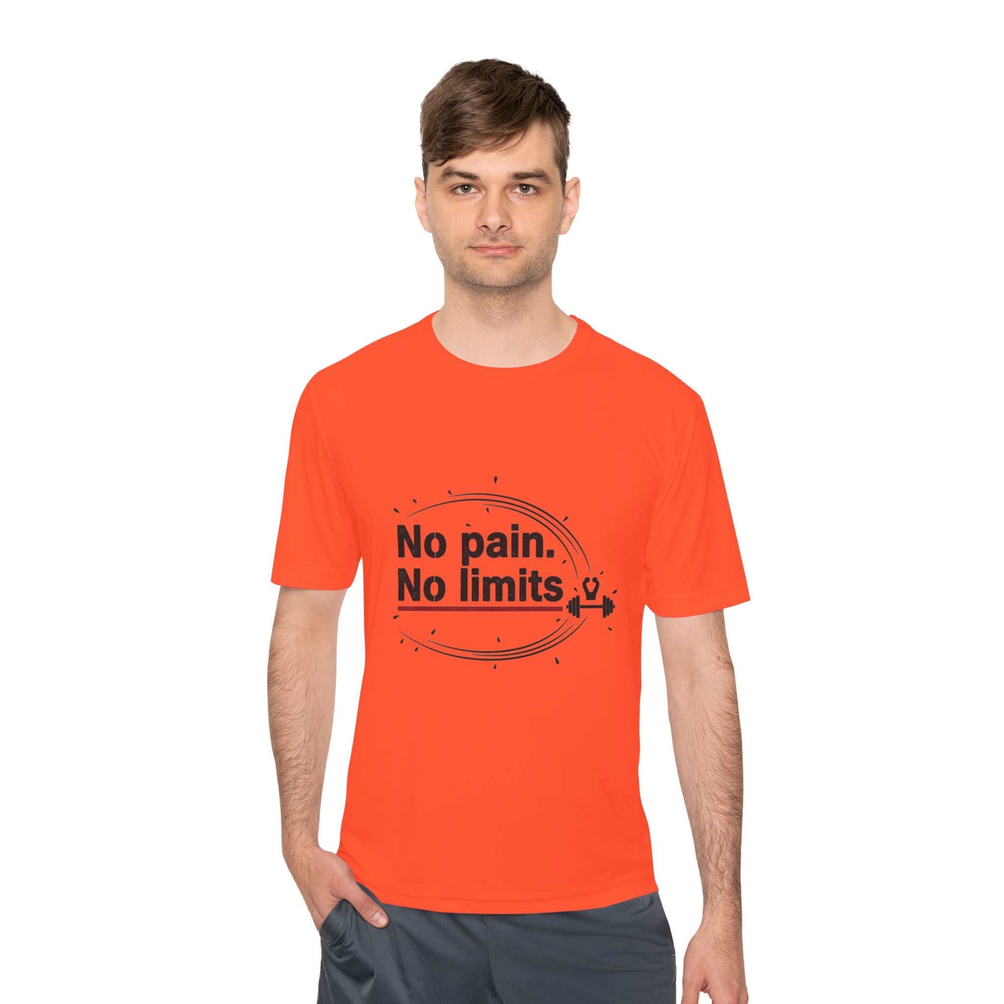 No Pain No Limits Athletic Tee — Motivational Workout Shirt