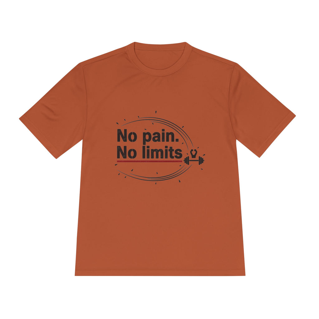 No Pain No Limits Athletic Tee — Motivational Workout Shirt