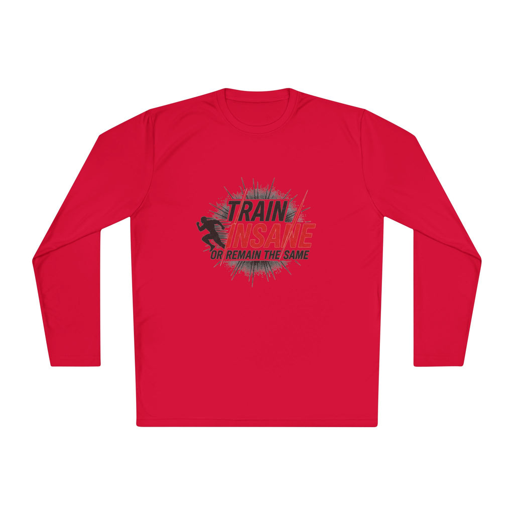 Train Insane Long Sleeve Tee — Motivational Gym Workout Shirt