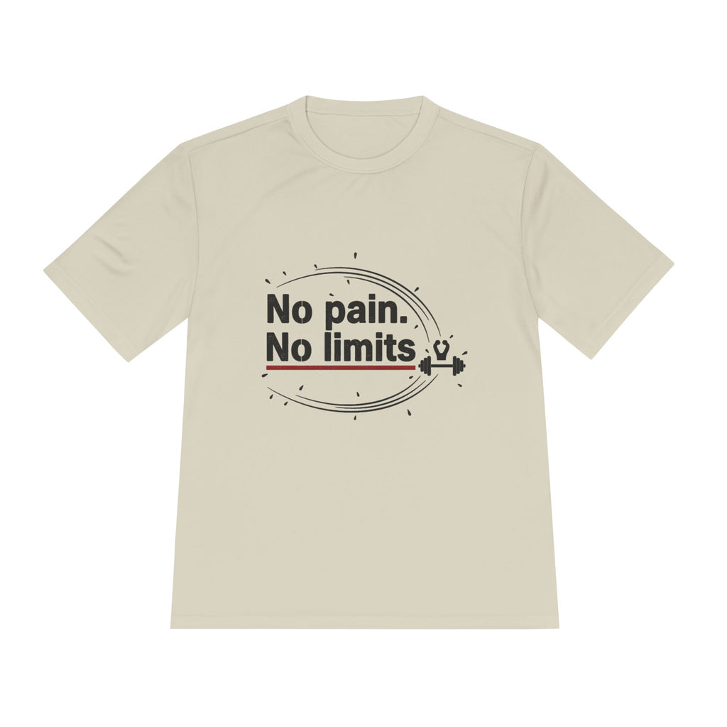 No Pain No Limits Athletic Tee — Motivational Workout Shirt