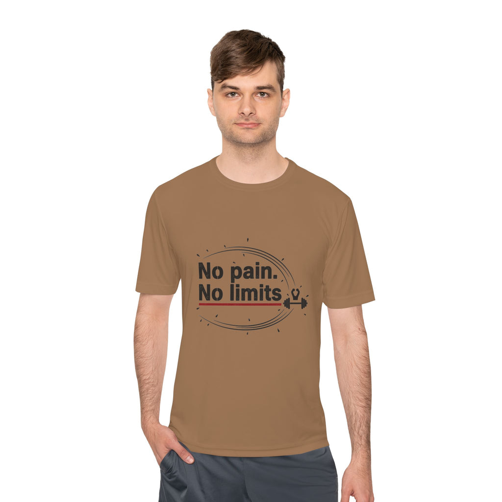 No Pain No Limits Athletic Tee — Motivational Workout Shirt