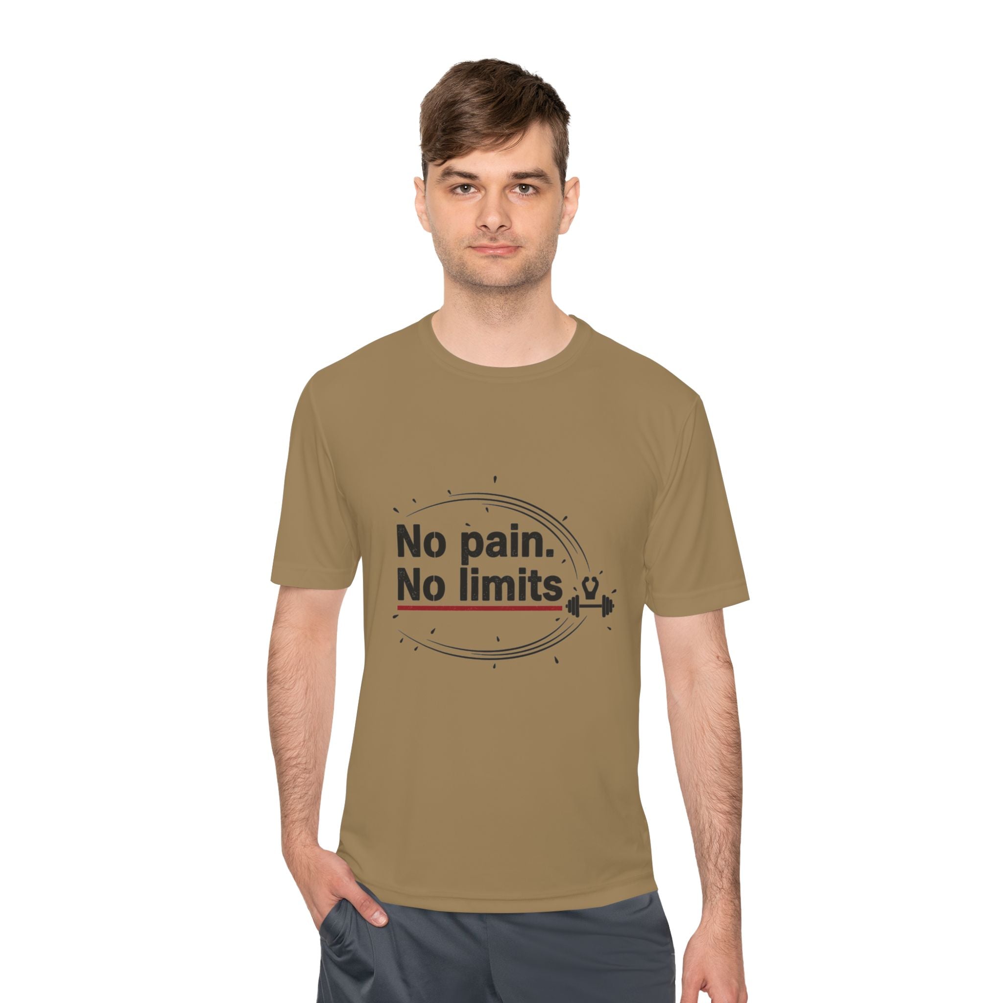 No Pain No Limits Athletic Tee — Motivational Workout Shirt
