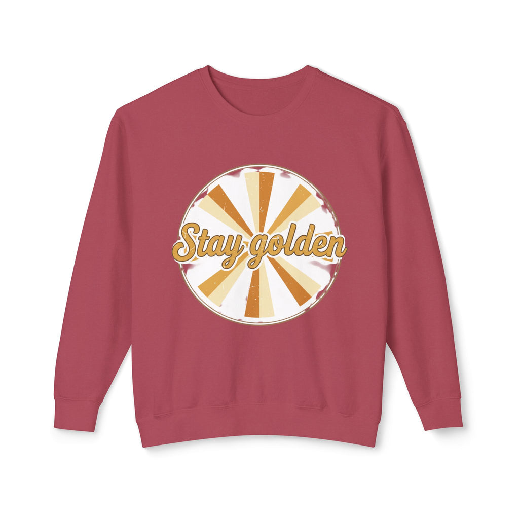 Stay Golden Crewneck Sweatshirt — Retro Sunburst Graphic
