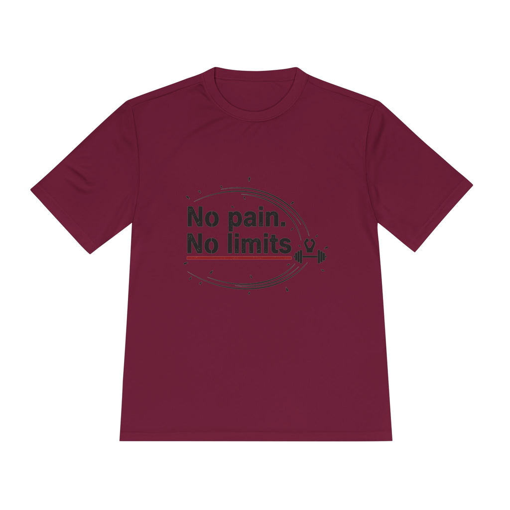 No Pain No Limits Athletic Tee — Motivational Workout Shirt