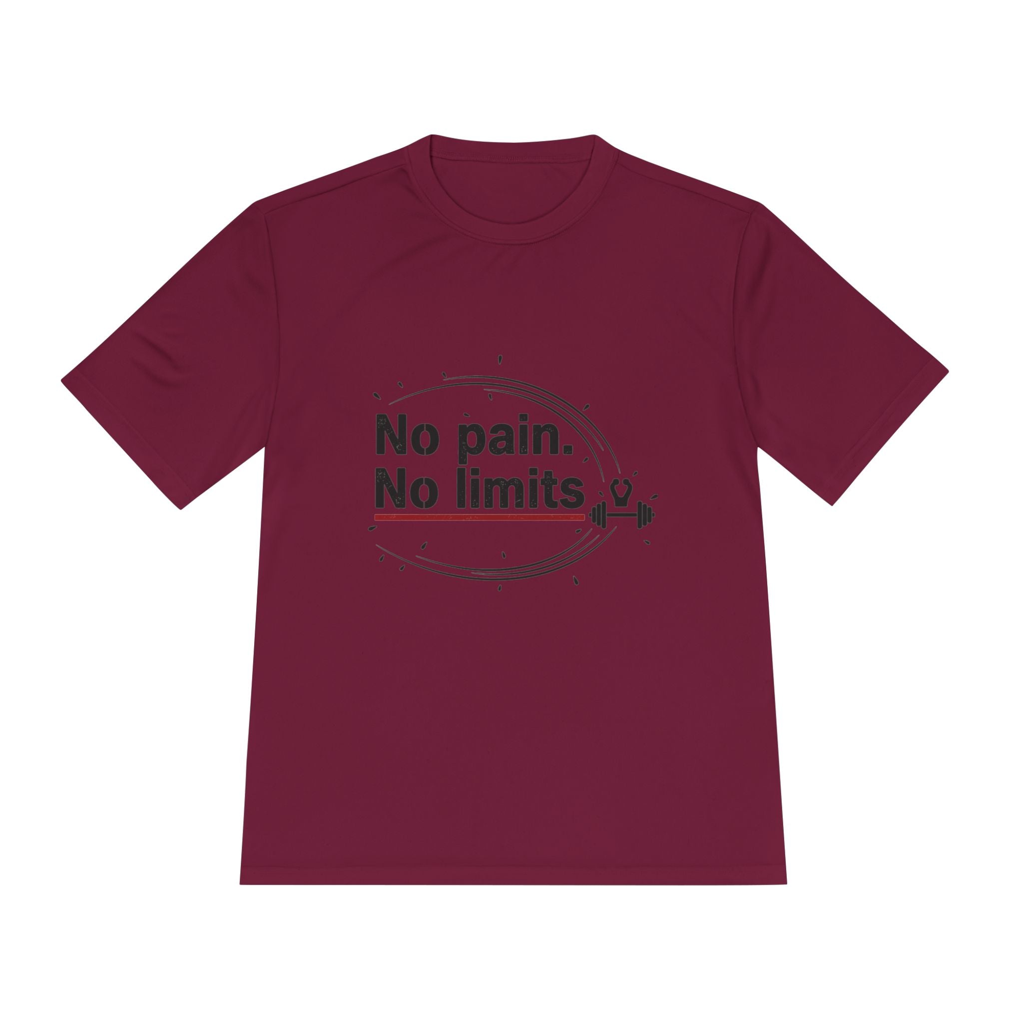 No Pain No Limits Athletic Tee — Motivational Workout Shirt