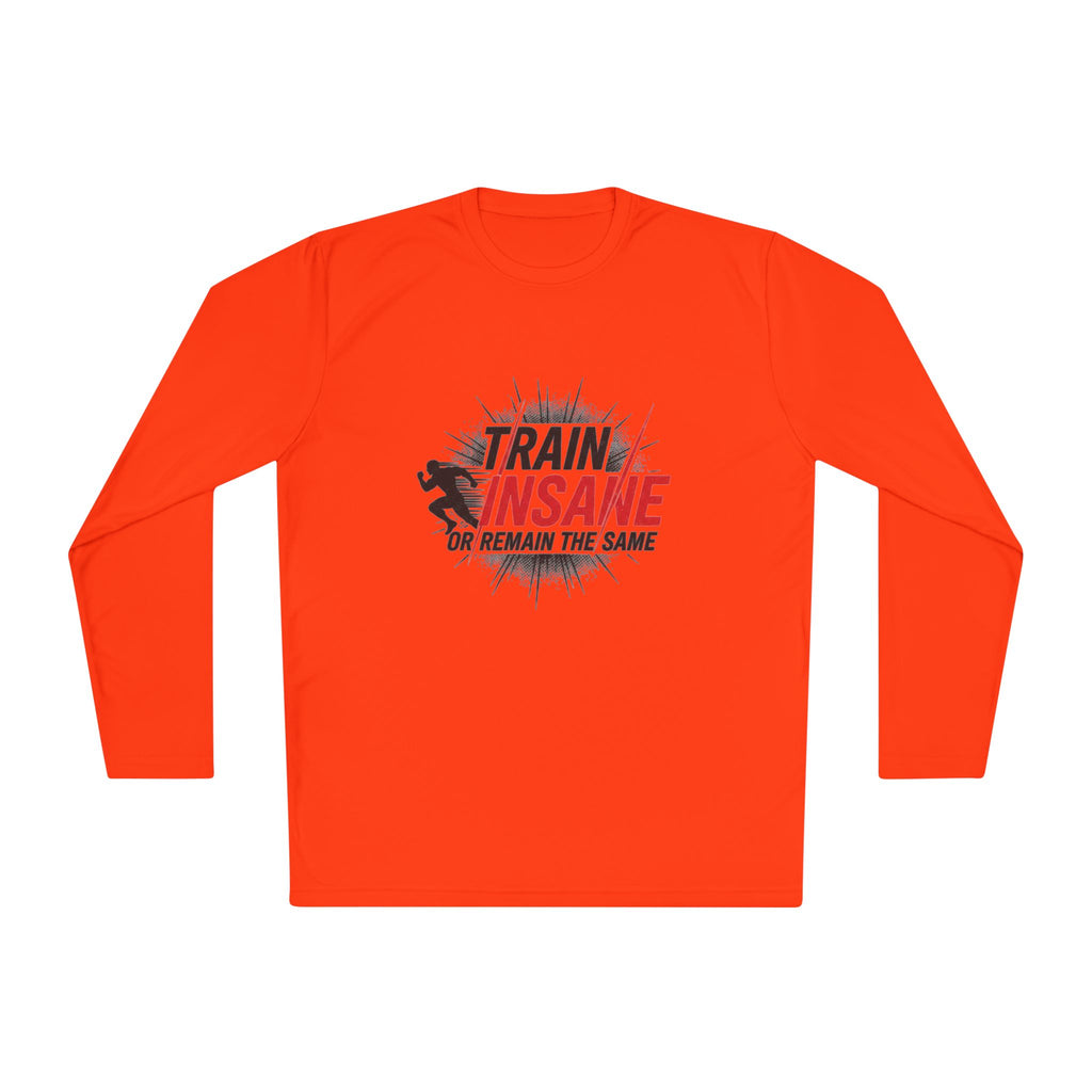 Train Insane Long Sleeve Tee — Motivational Gym Workout Shirt