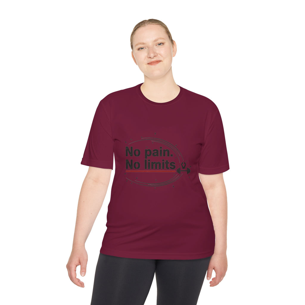 No Pain No Limits Athletic Tee — Motivational Workout Shirt