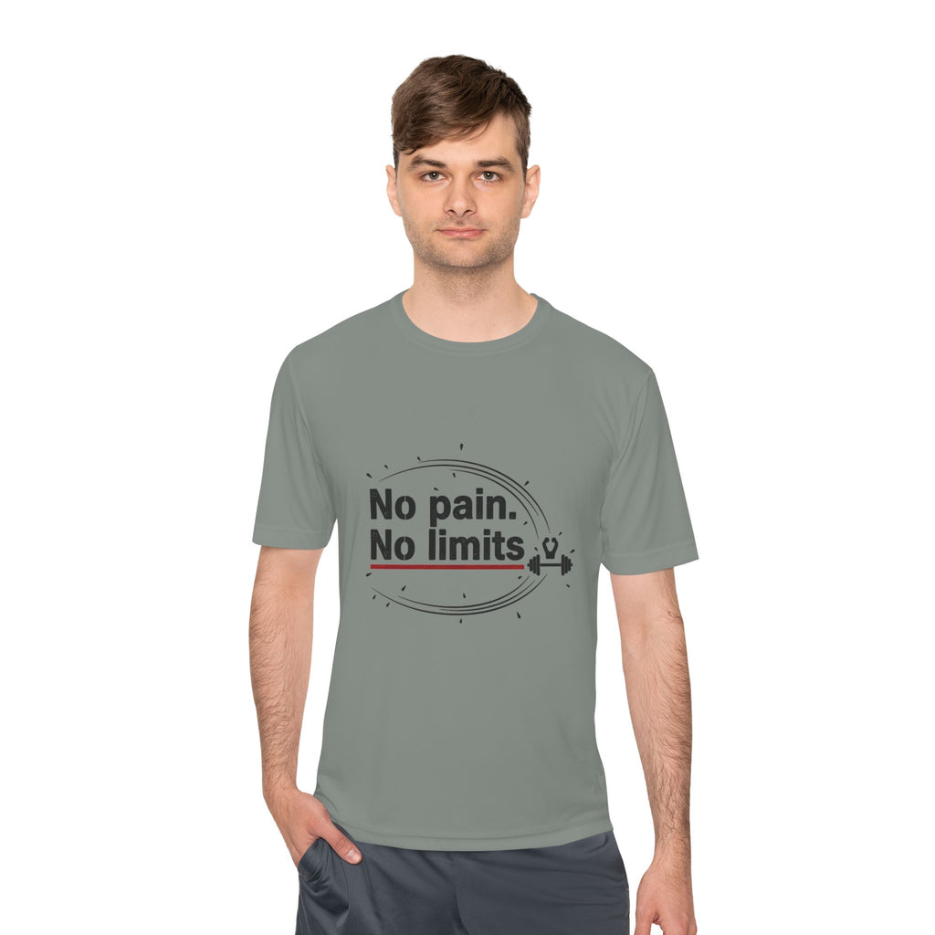 No Pain No Limits Athletic Tee — Motivational Workout Shirt