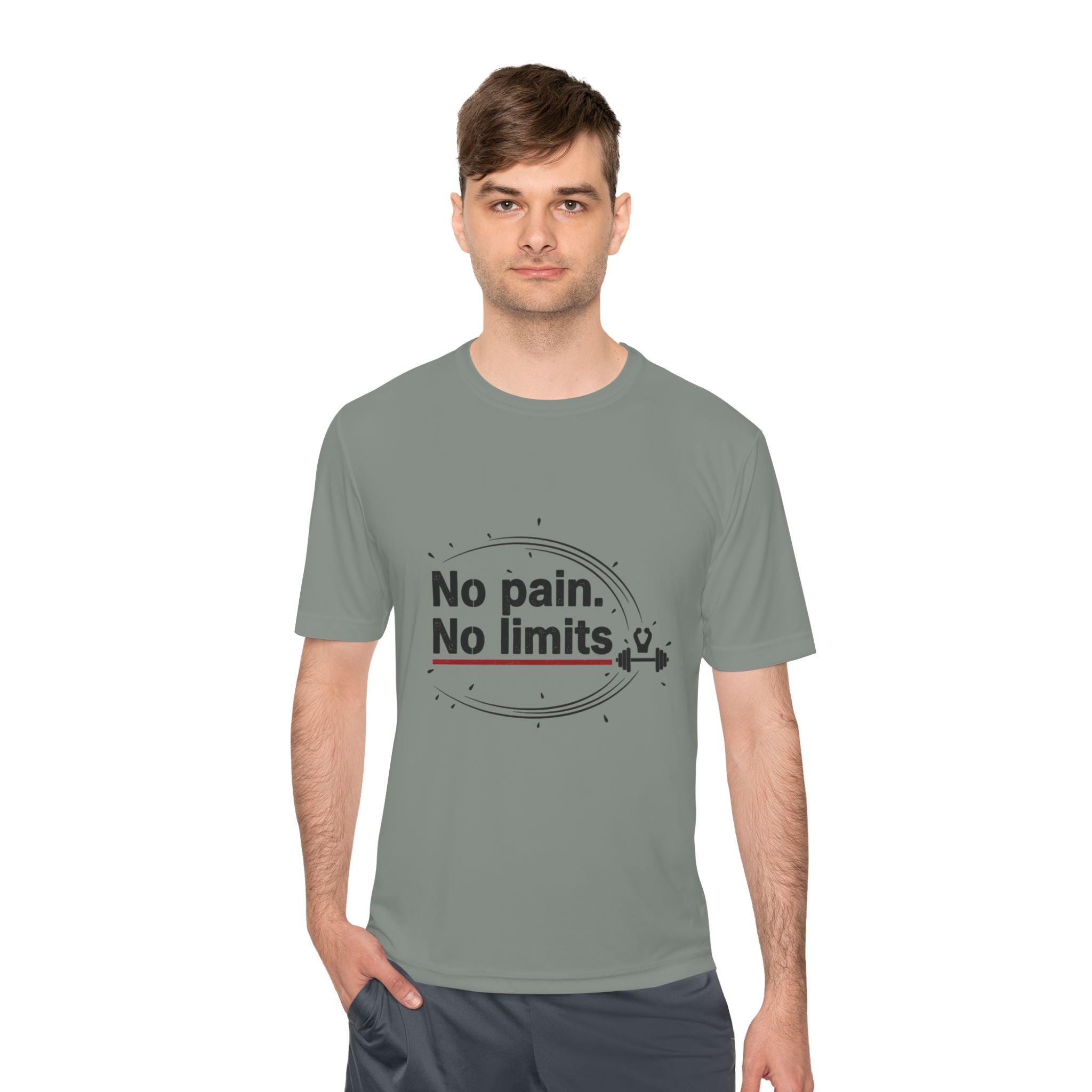 No Pain No Limits Athletic Tee — Motivational Workout Shirt