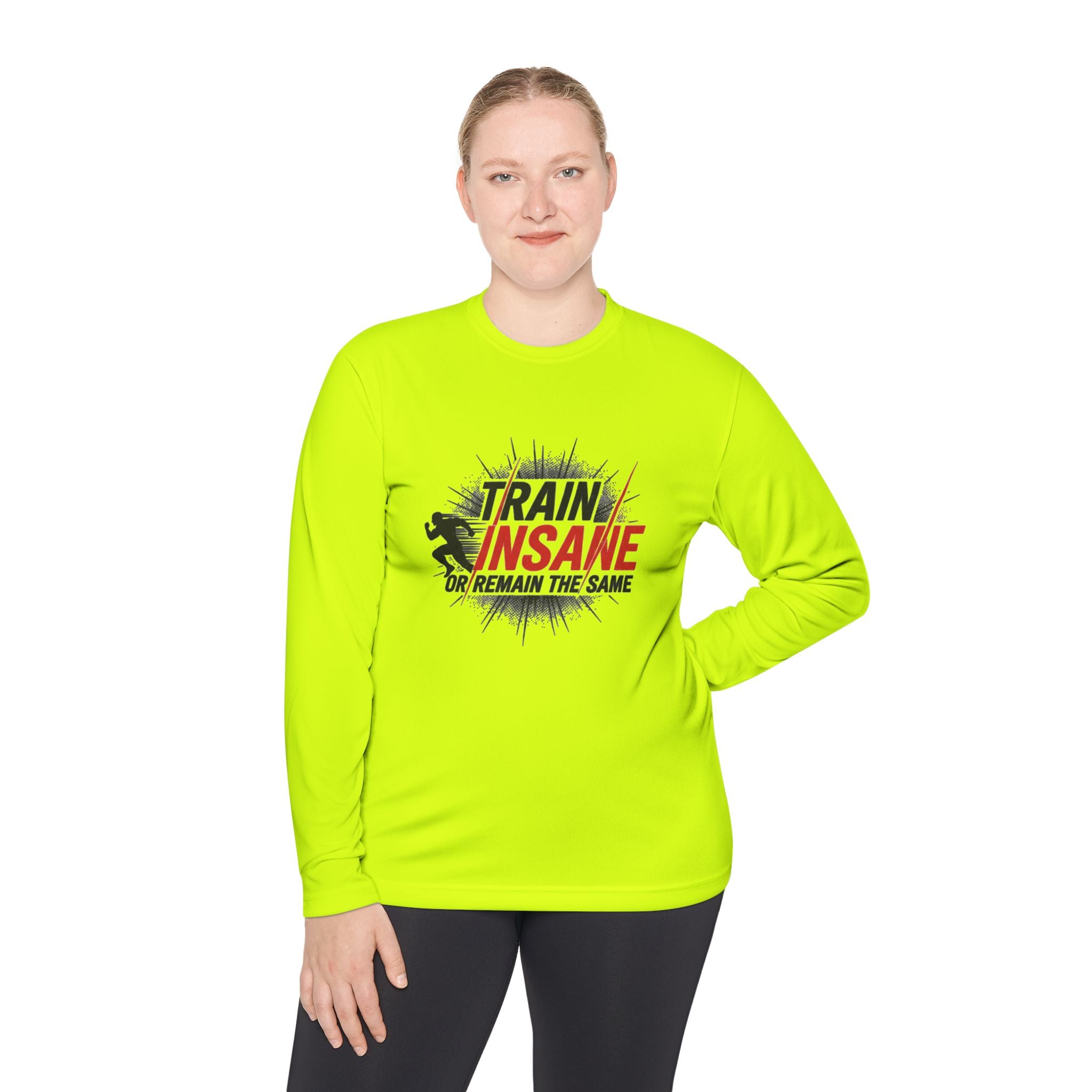Train Insane Long Sleeve Tee — Motivational Gym Workout Shirt