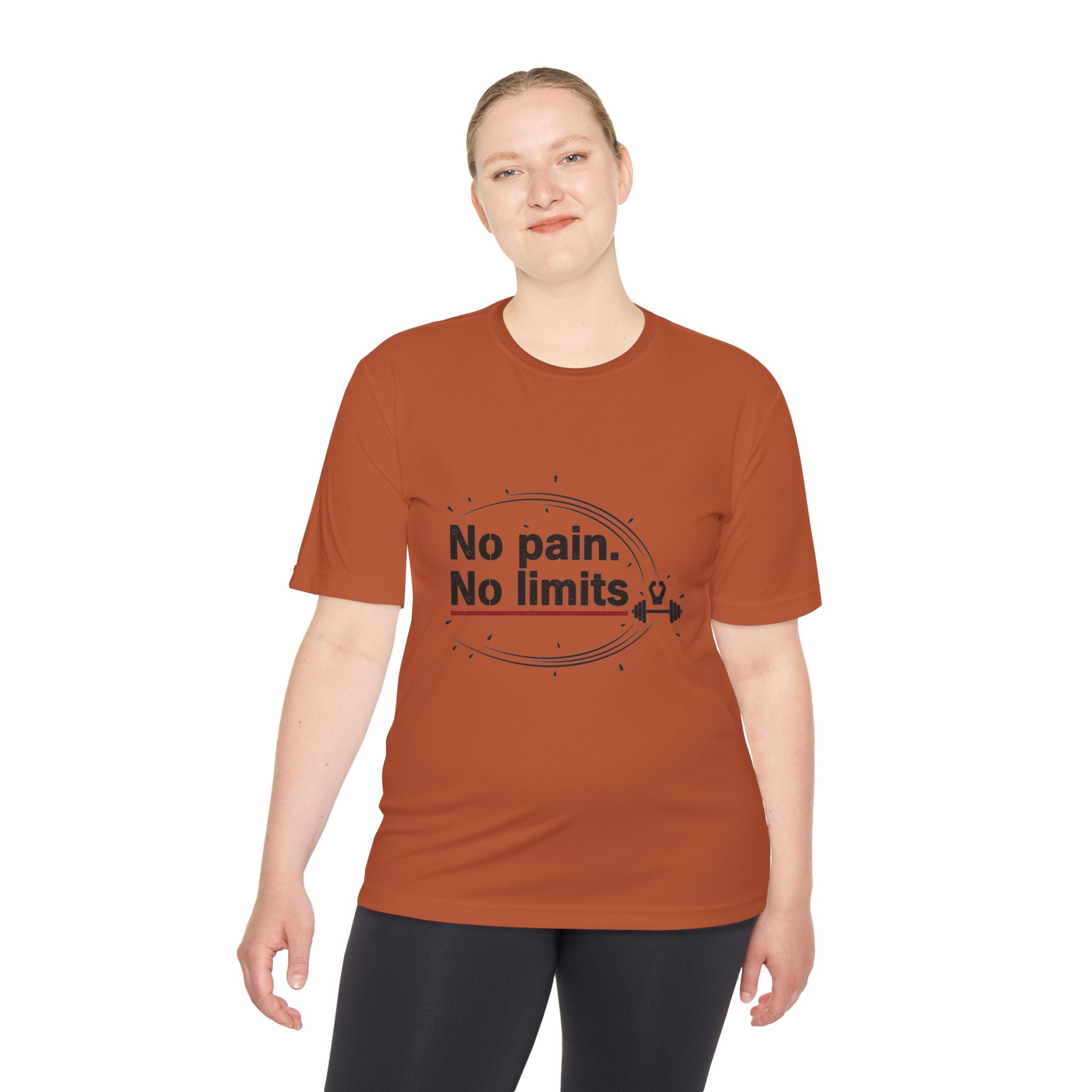 No Pain No Limits Athletic Tee — Motivational Workout Shirt
