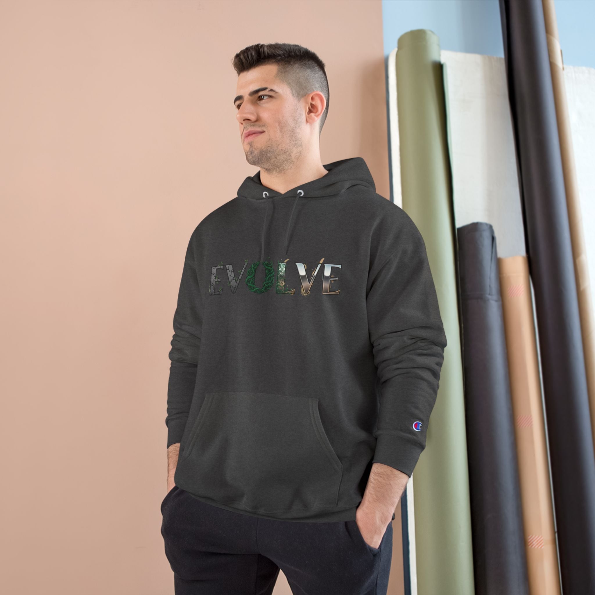 Evolve Graphic Hoodie — Inspirational Urban Champion Sweatshirt