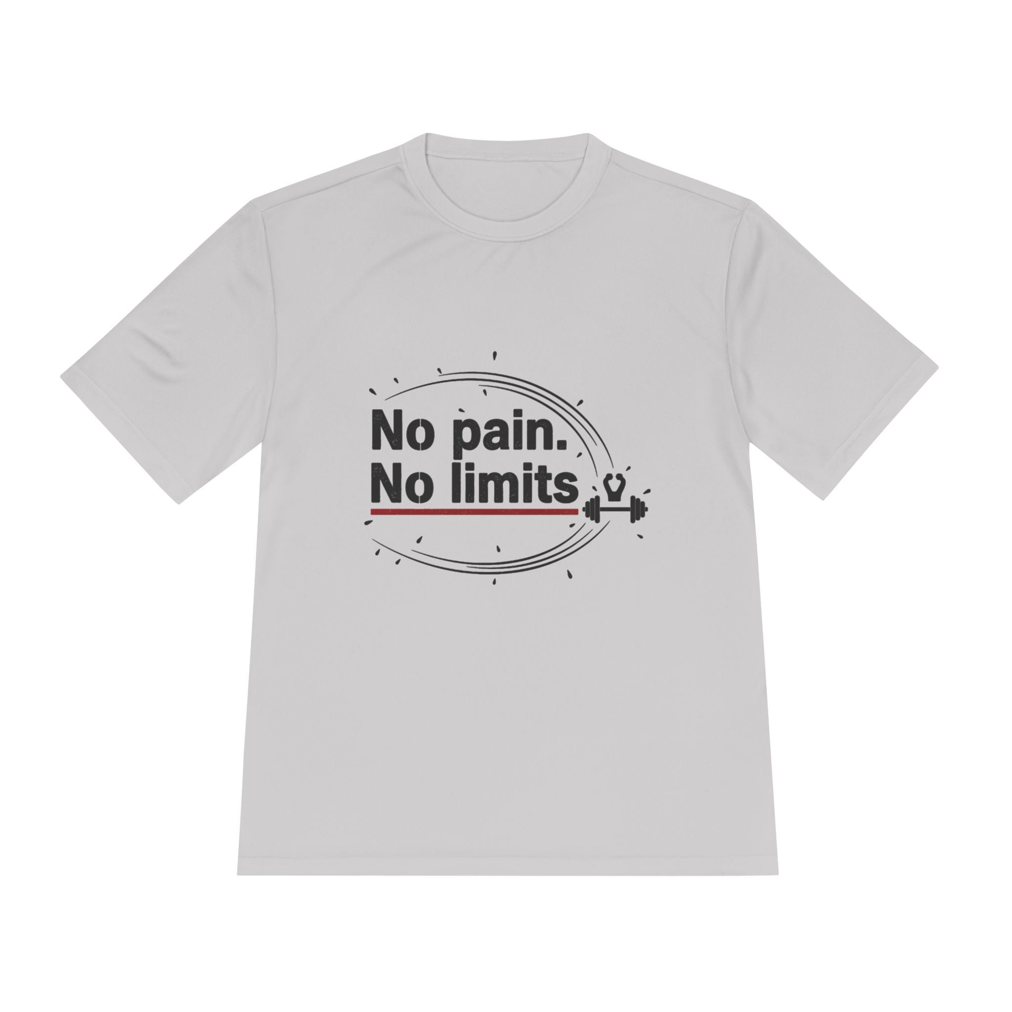 No Pain No Limits Athletic Tee — Motivational Workout Shirt