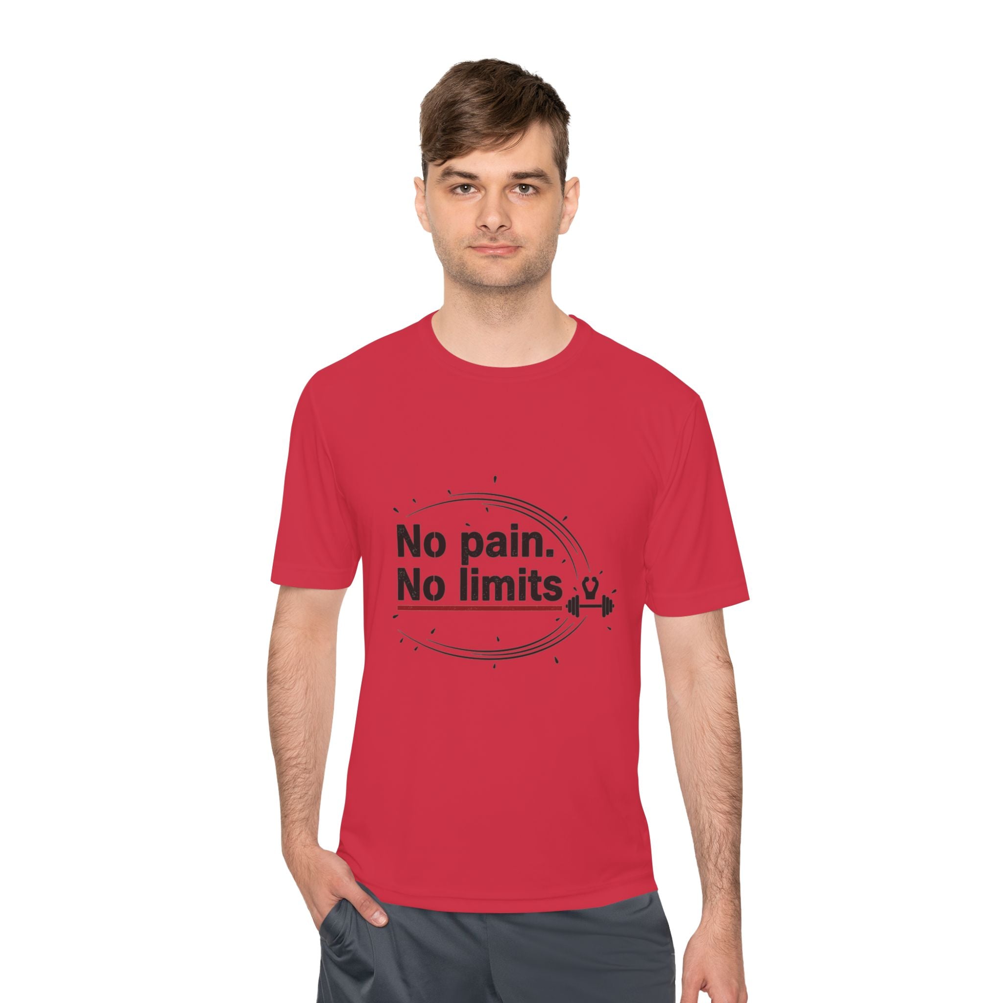 No Pain No Limits Athletic Tee — Motivational Workout Shirt