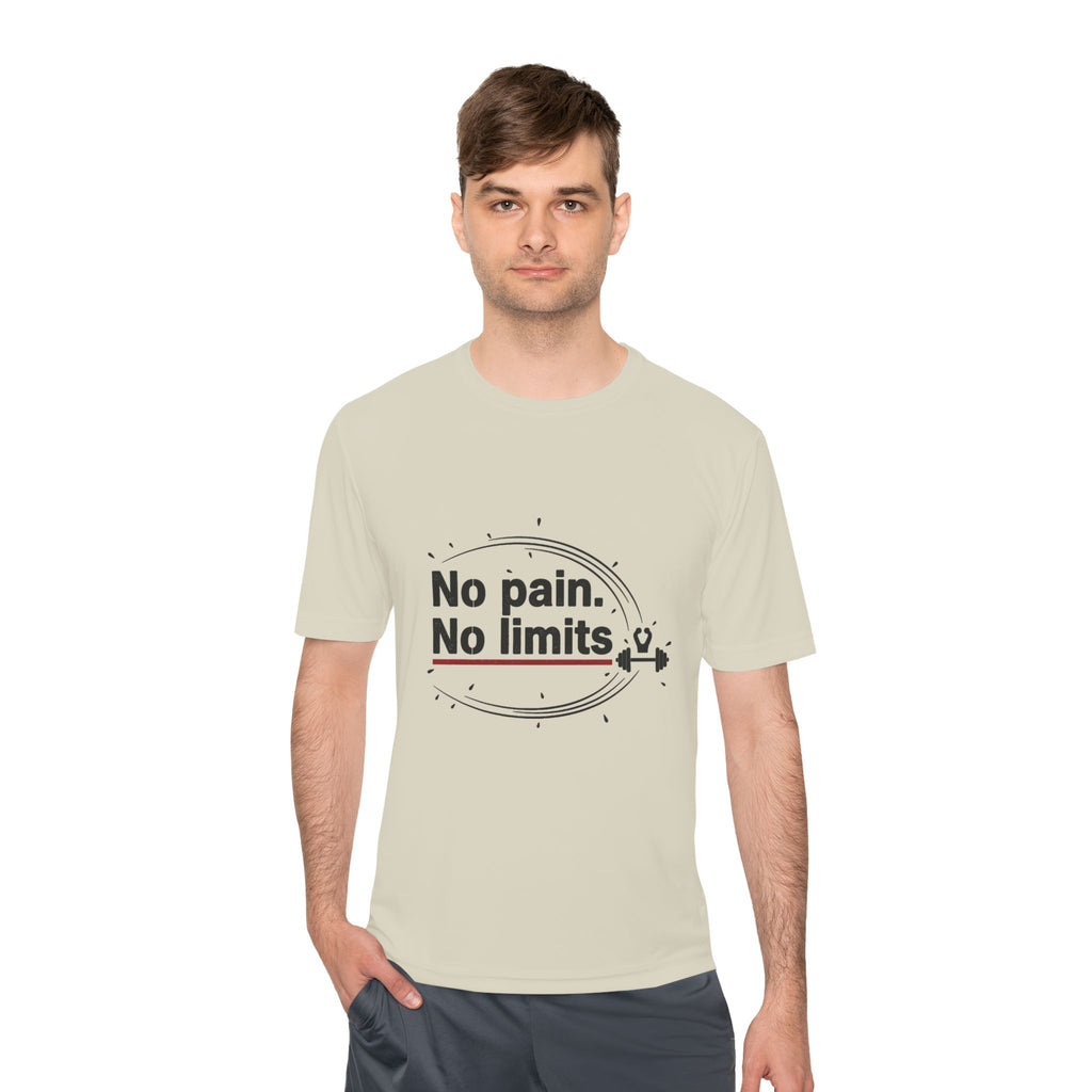 No Pain No Limits Athletic Tee — Motivational Workout Shirt