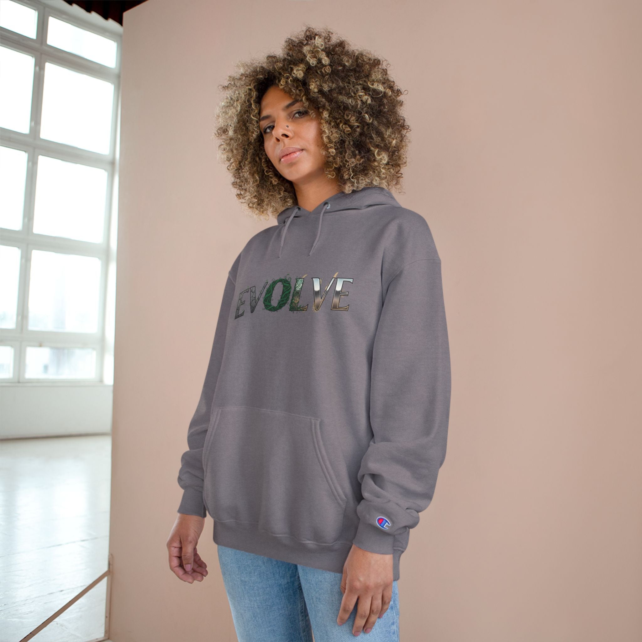 Evolve Graphic Hoodie — Inspirational Urban Champion Sweatshirt