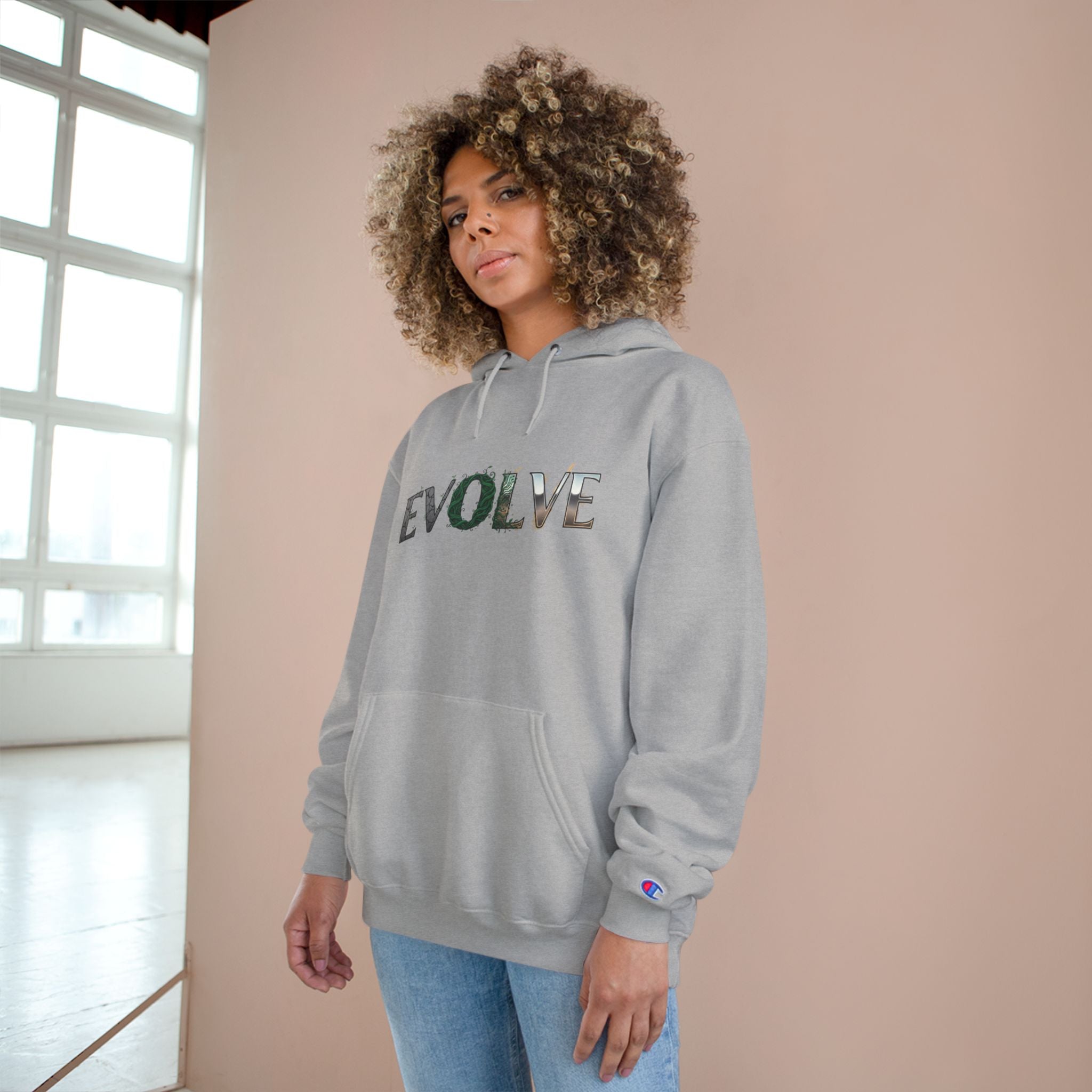 Evolve Graphic Hoodie — Inspirational Urban Champion Sweatshirt