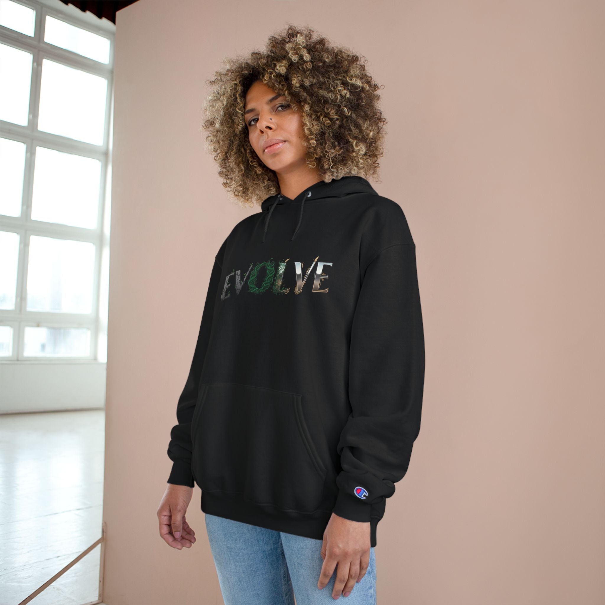 Evolve Graphic Hoodie — Inspirational Urban Champion Sweatshirt
