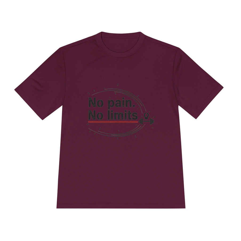 No Pain No Limits Athletic Tee — Motivational Workout Shirt