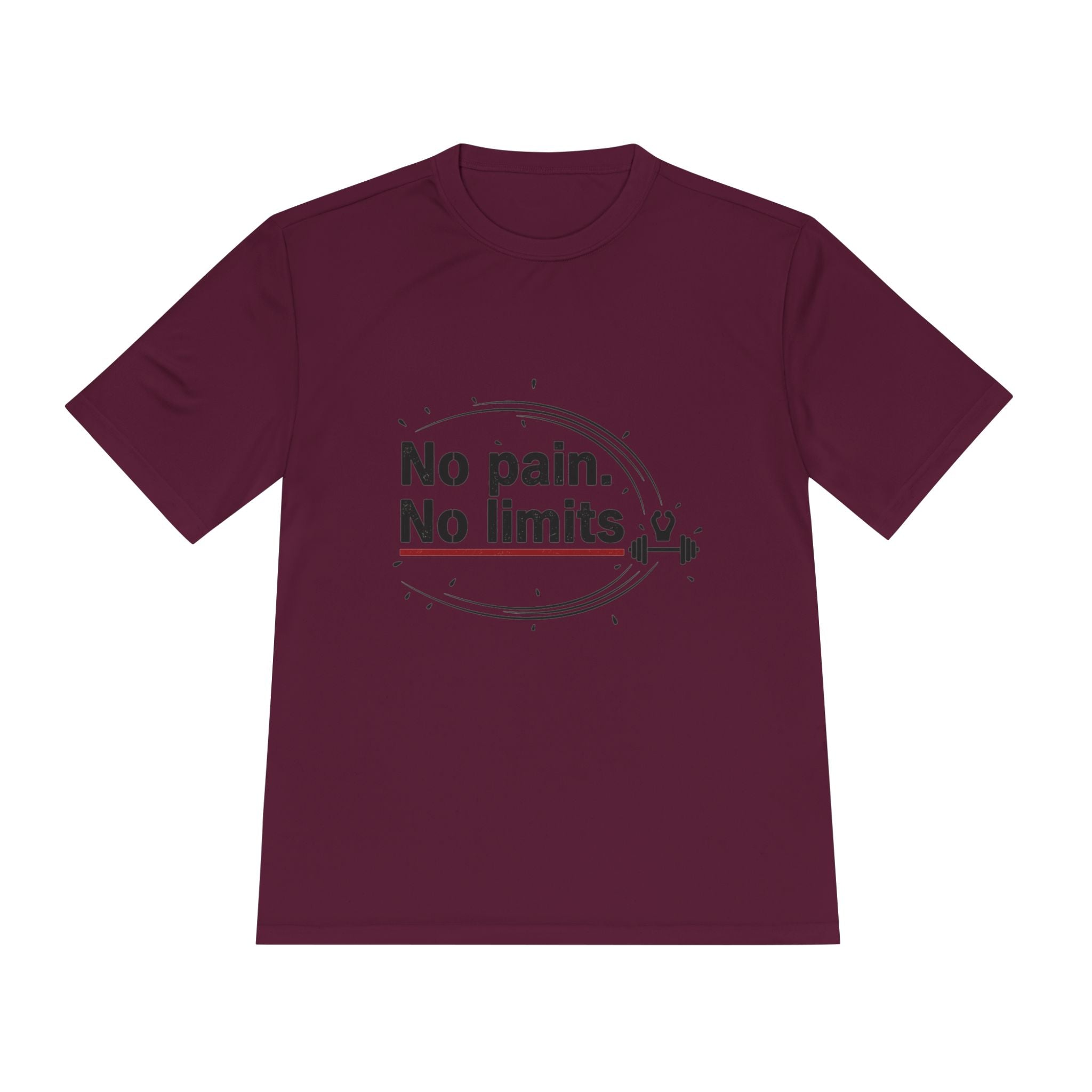 No Pain No Limits Athletic Tee — Motivational Workout Shirt