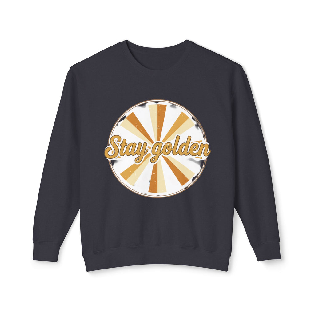 Stay Golden Crewneck Sweatshirt — Retro Sunburst Graphic
